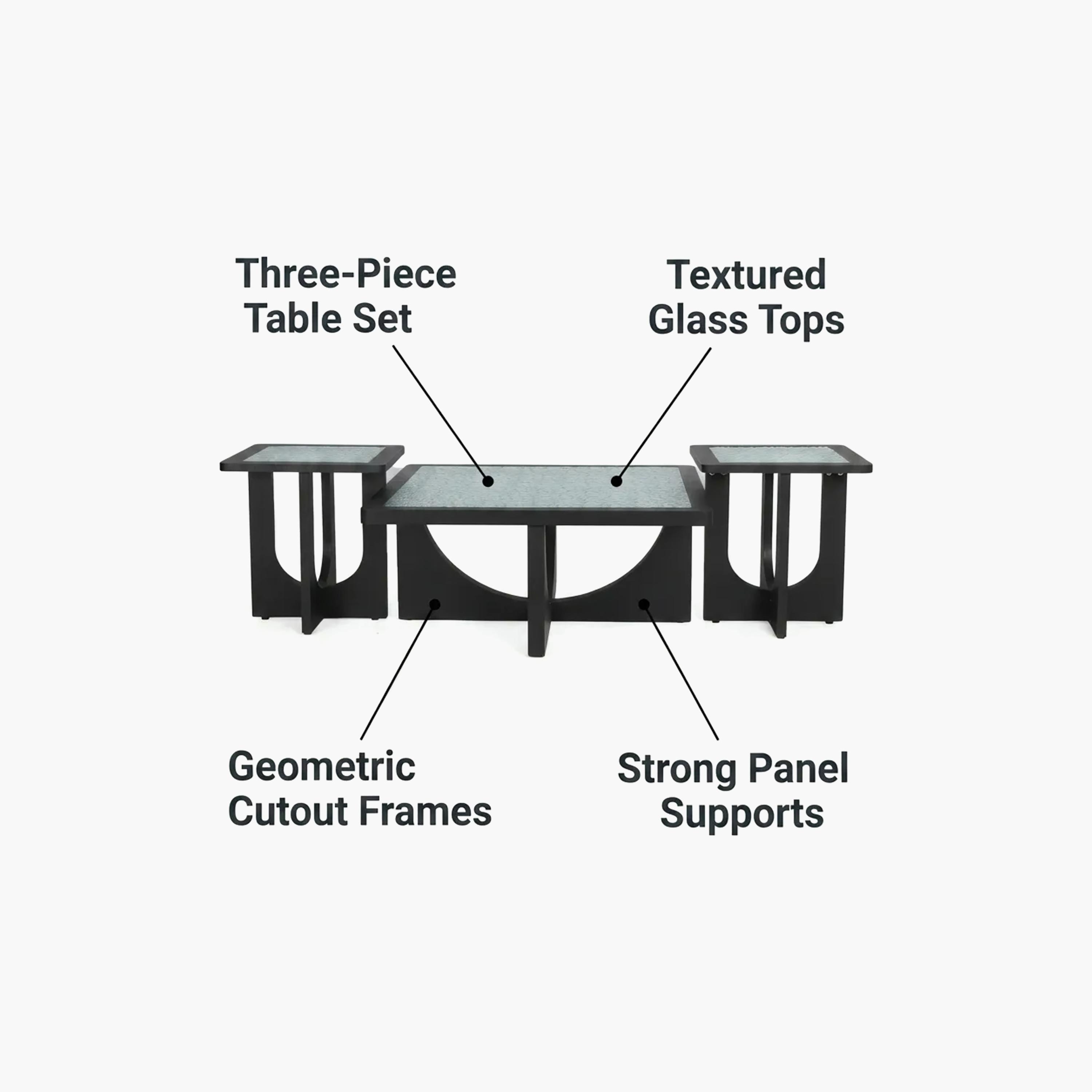 Maria Homes Glass Centre & Side Table - Set of 3-furniture-livingroom-coffeetables-image-4
