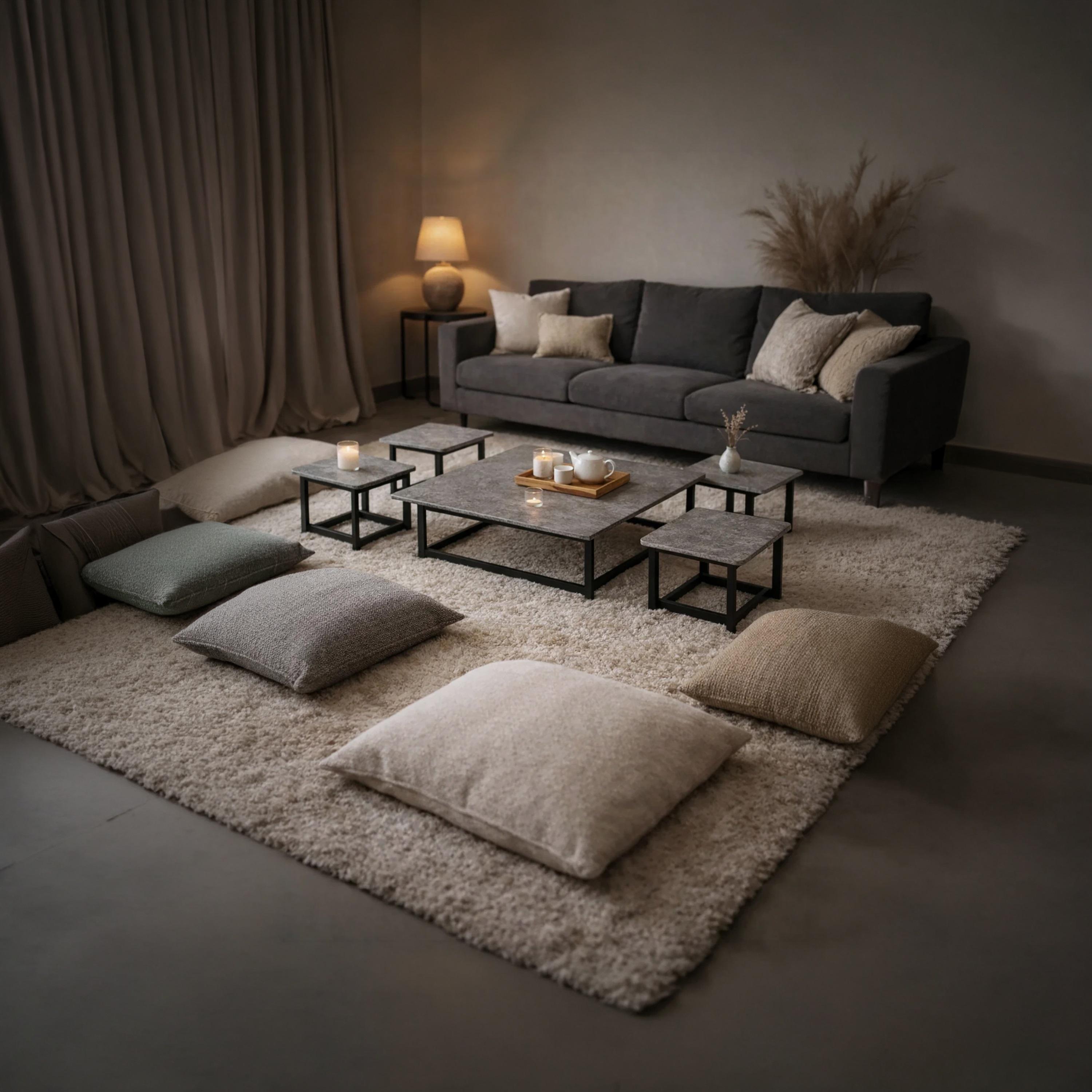 طاولة وسط ومقعد معدني من ماريا هومز - طقم من 5 قطع-furniture-livingroom-coffeetables-image-2