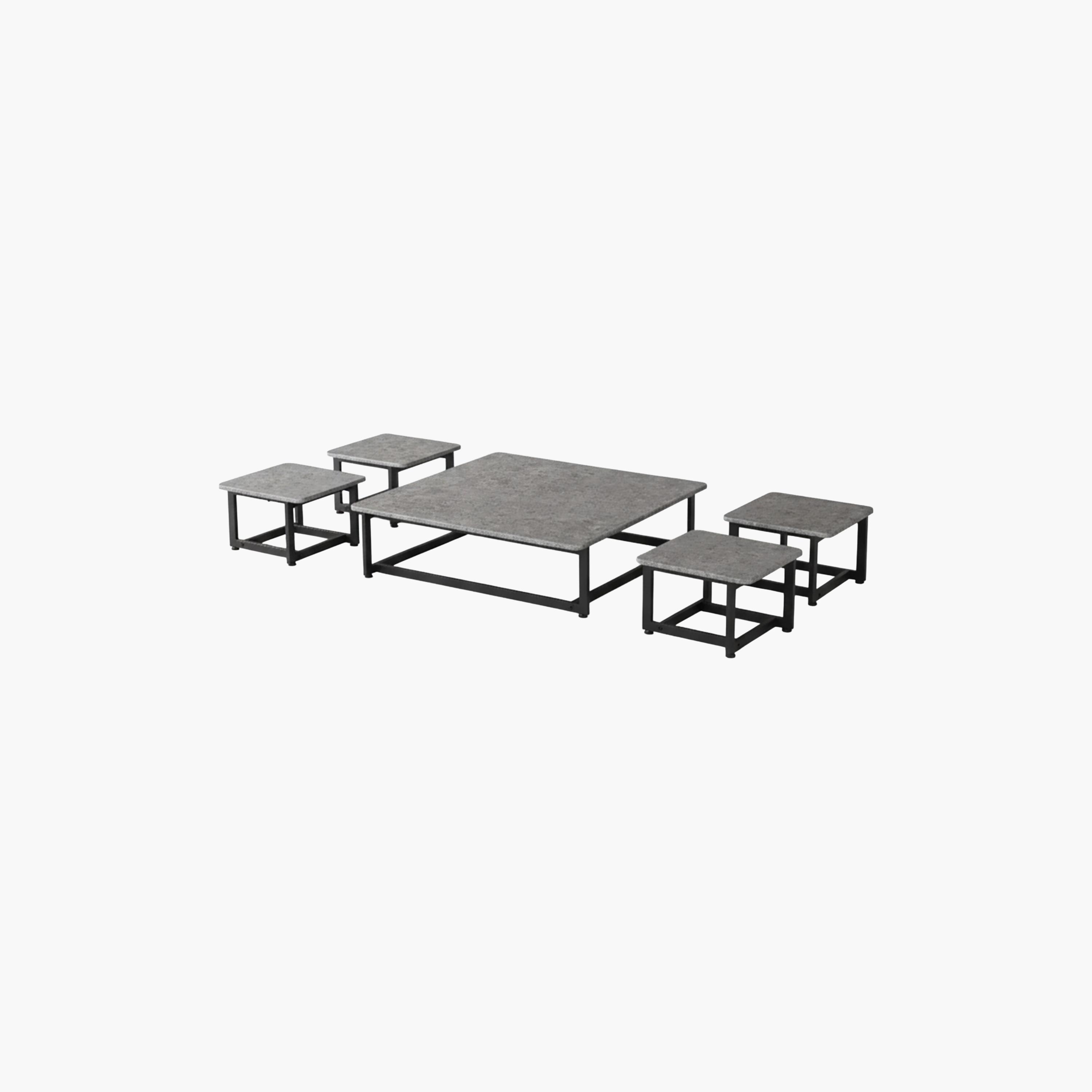 طاولة وسط ومقعد معدني من ماريا هومز - طقم من 5 قطع-furniture-livingroom-coffeetables-image-4