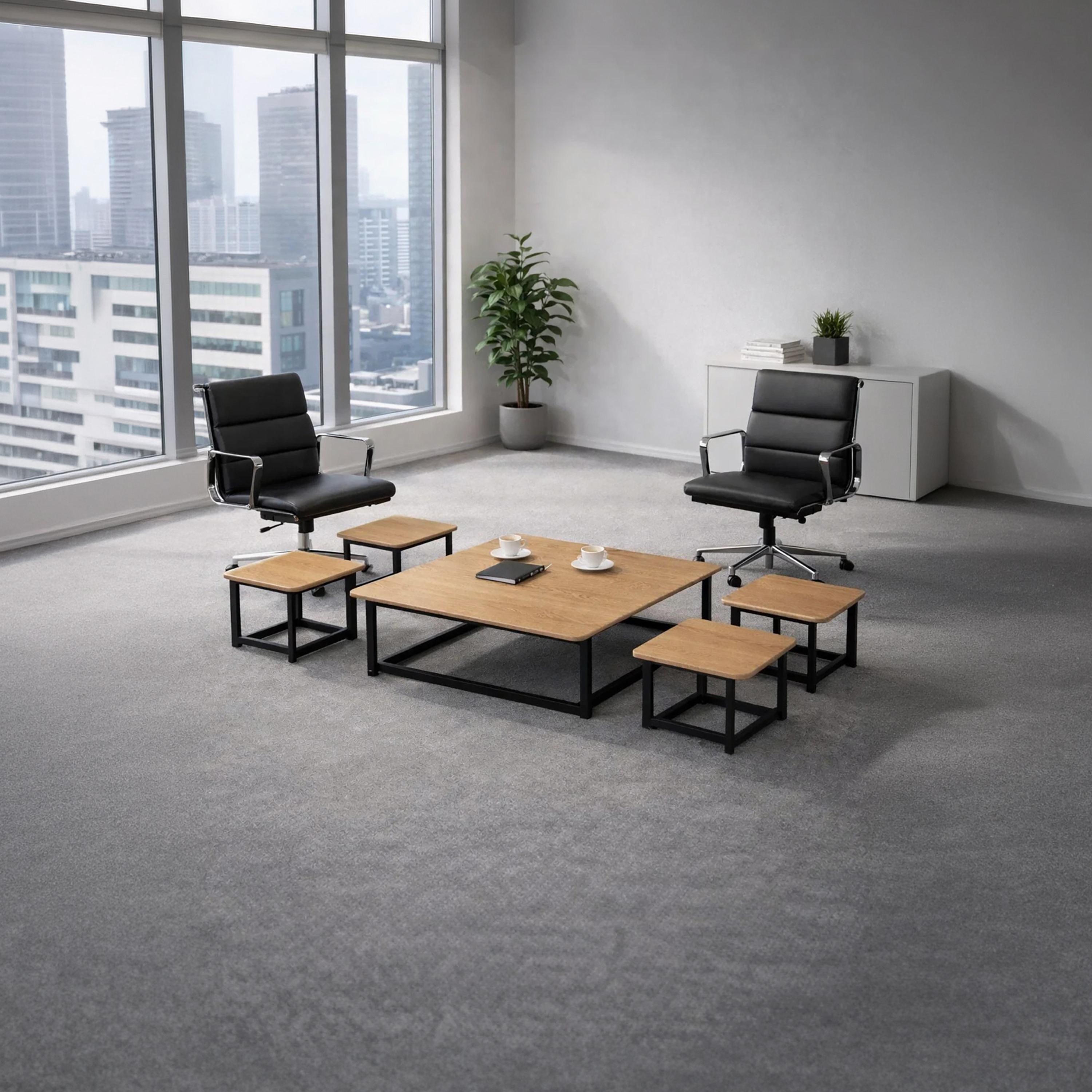 طقم طاولات وسط وجانبية خشبية من ماريا هومز - 5 قطع-furniture-livingroom-coffeetables-image-1