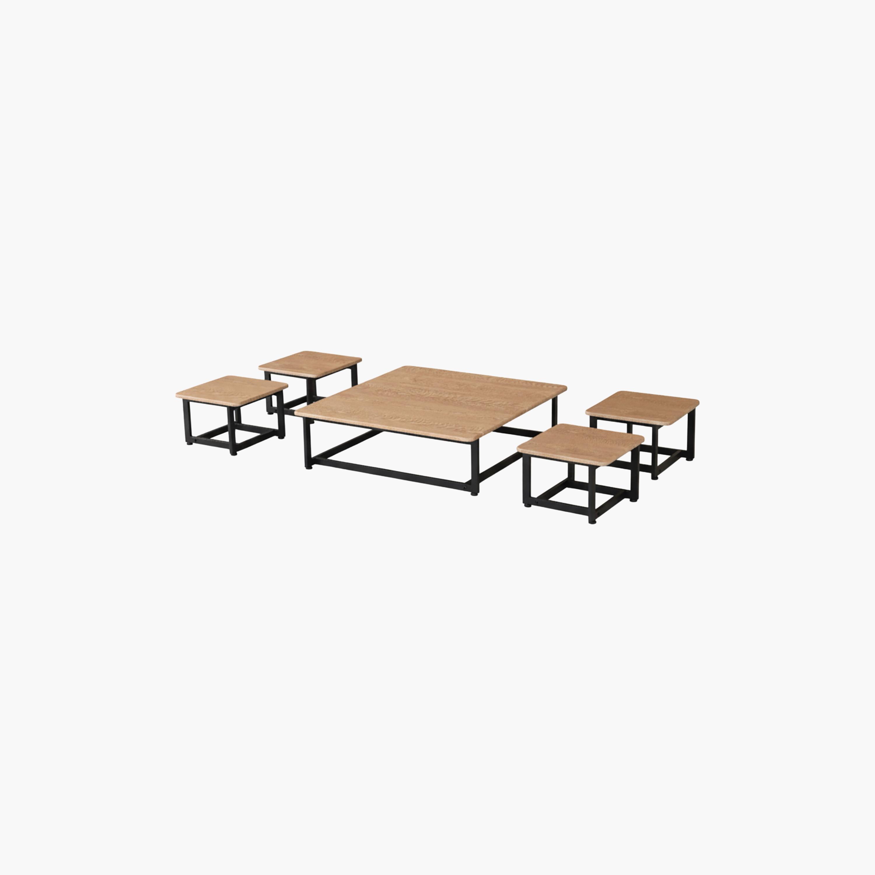 طقم طاولات وسط وجانبية خشبية من ماريا هومز - 5 قطع-furniture-livingroom-coffeetables-image-4