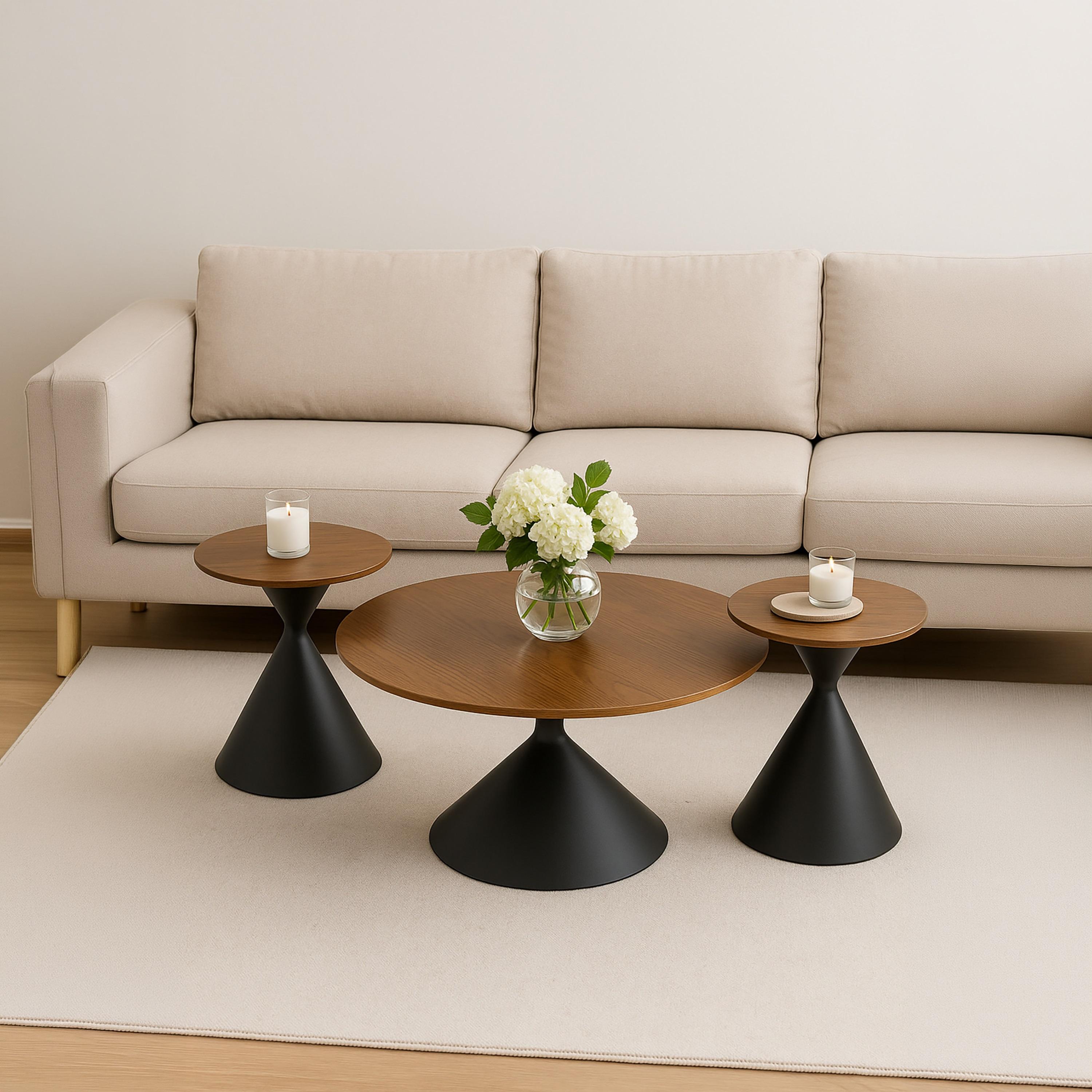 Maria Homes Wooden Centre & Side Table - Set of 3-furniture-livingroom-coffeetables-image-2