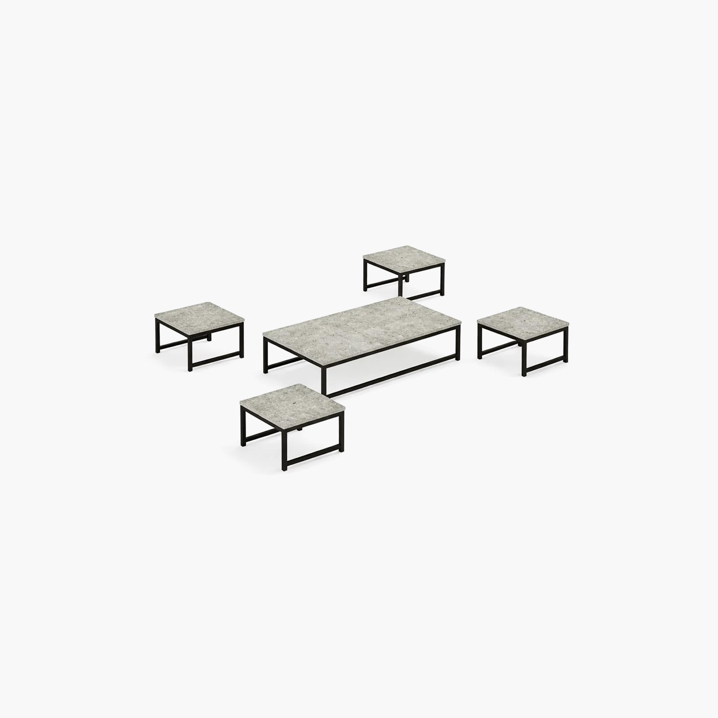 Maria Homes Wooden Centre & Side Table 110×60×26.5 cm - Set of 5-furniture-livingroom-coffeetables-image-3