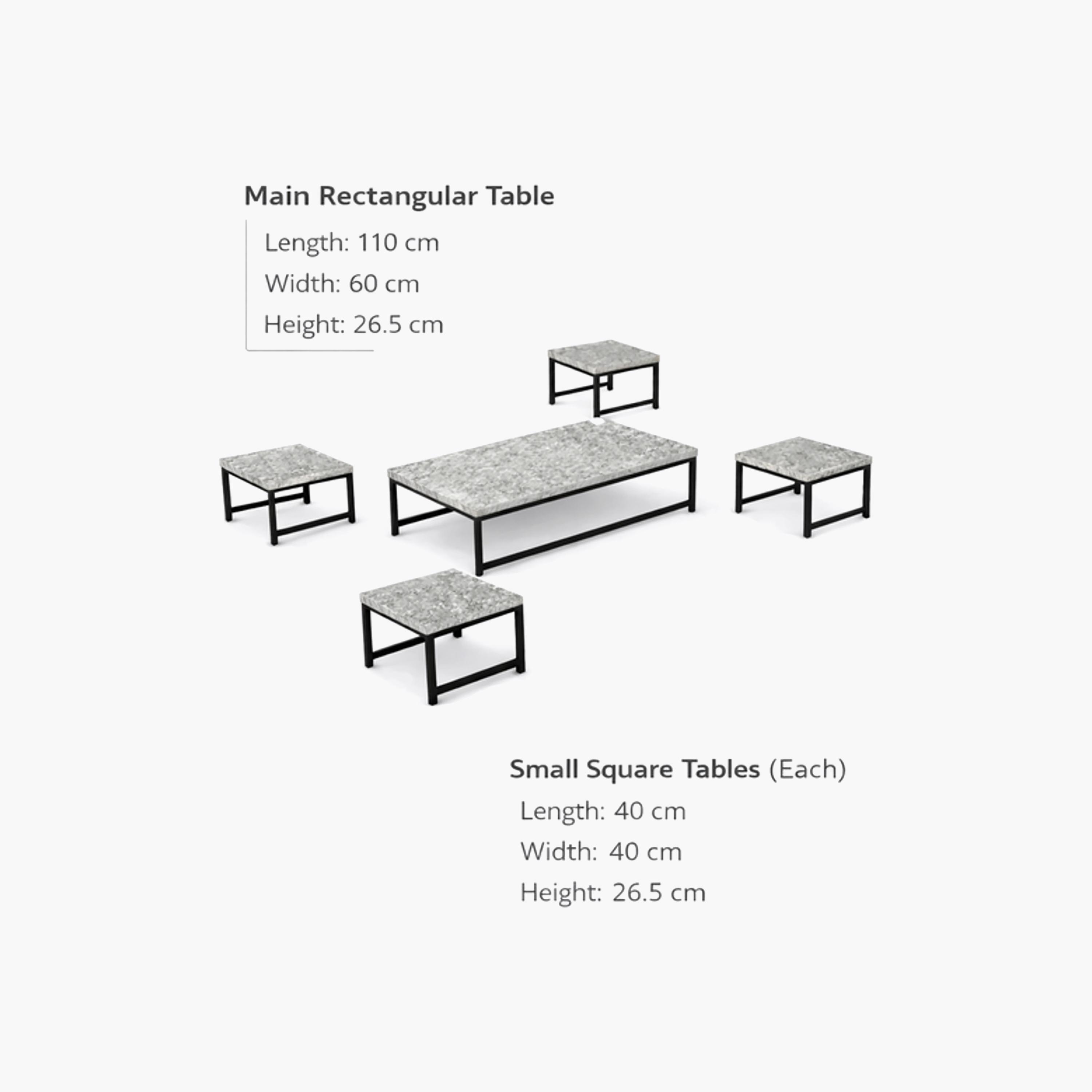 Maria Homes Wooden Centre & Side Table 110×60×26.5 cm - Set of 5-furniture-livingroom-coffeetables-image-6
