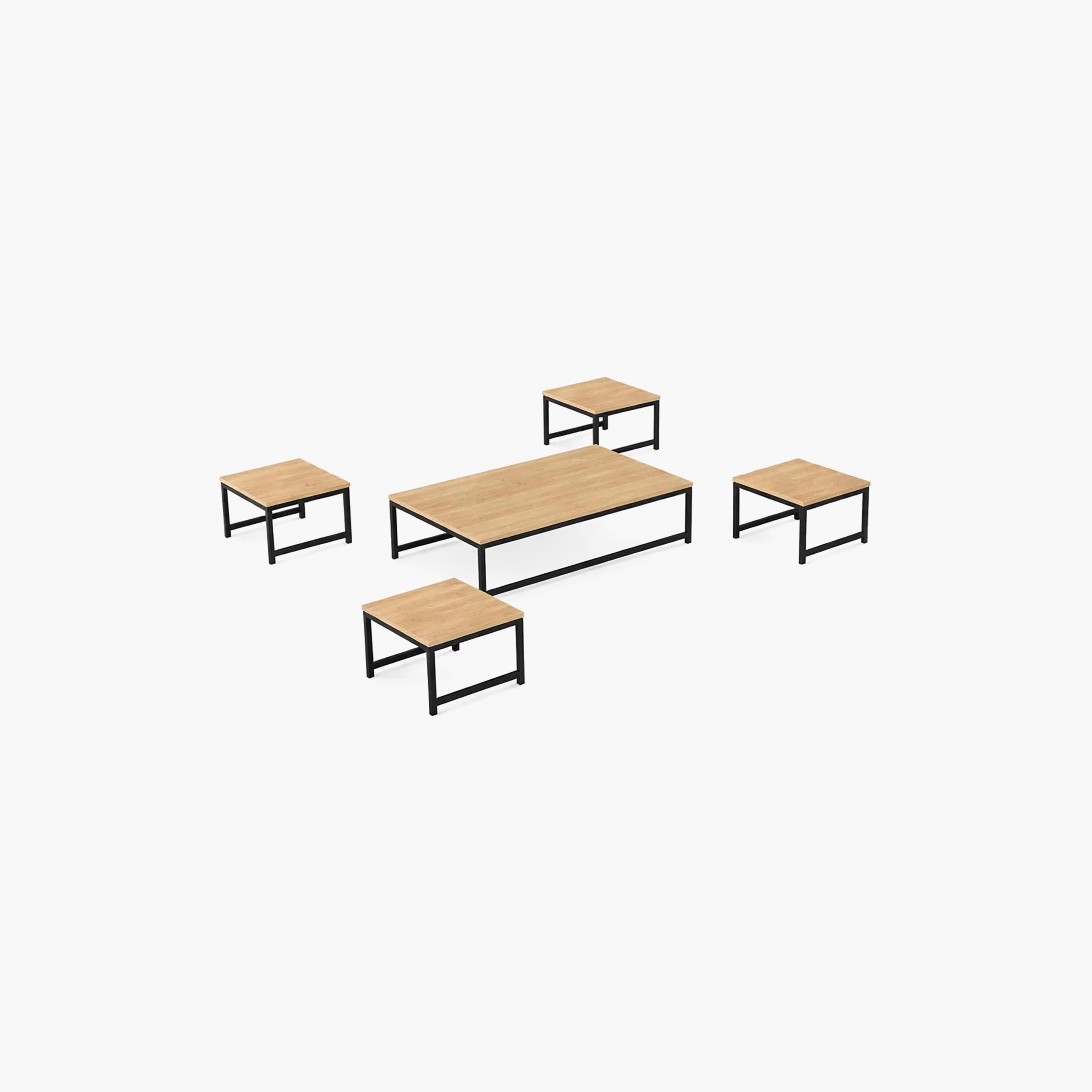 Maria Homes Wooden Centre & Side Table - Set of 5-furniture-livingroom-coffeetables-image-3