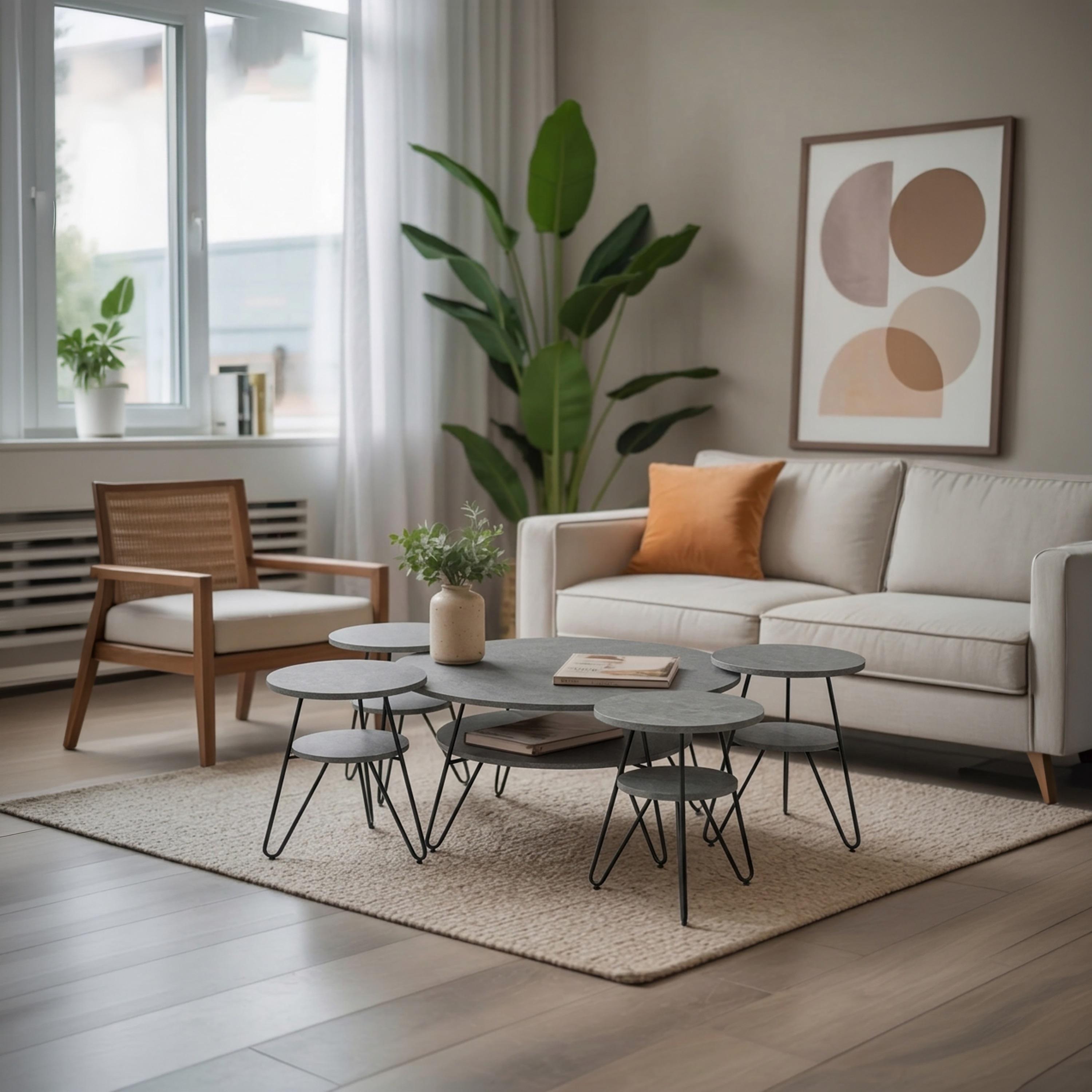 طاولة نيست خشبية من ماريا هومز - طقم من 5 قطع-furniture-livingroom-nestoftables-image-2