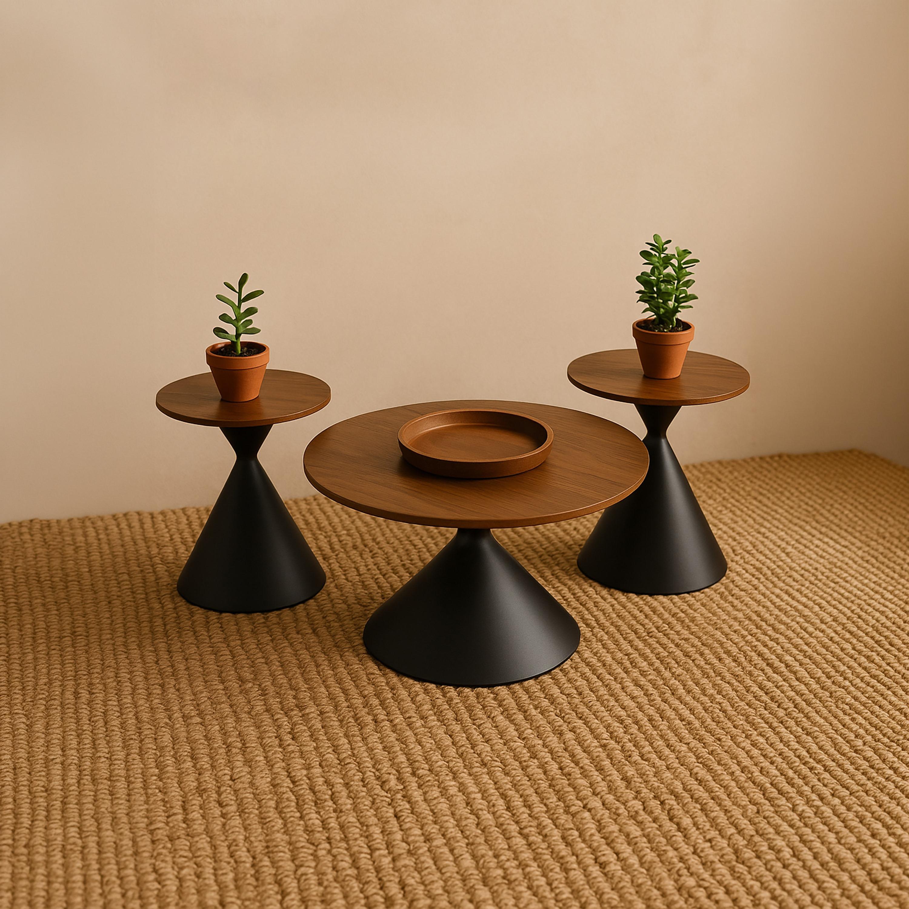 Maria Homes Wooden Centre & Side Table - Set of 3-furniture-livingroom-coffeetables-image-1