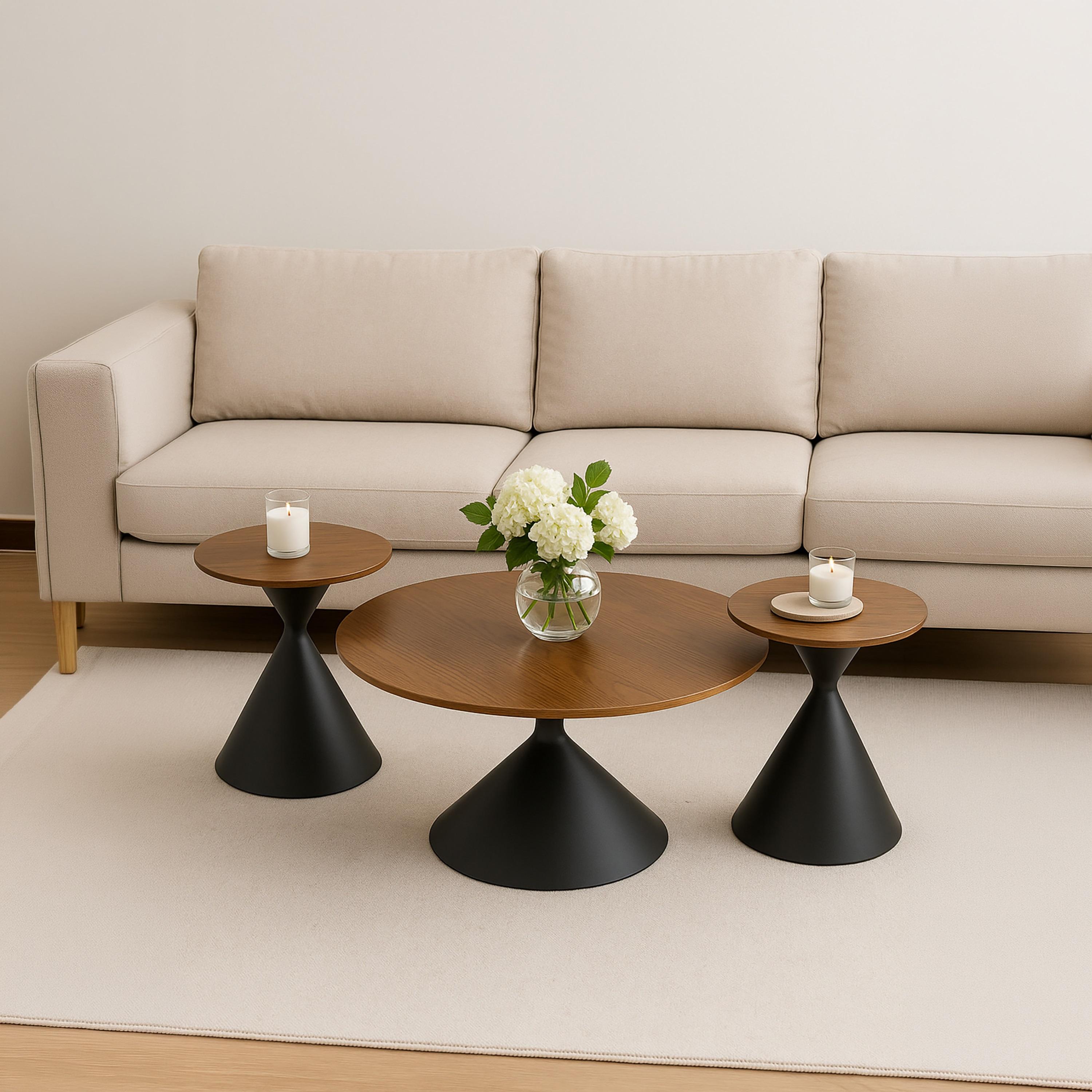 Maria Homes Wooden Centre & Side Table - Set of 3-furniture-livingroom-coffeetables-image-2