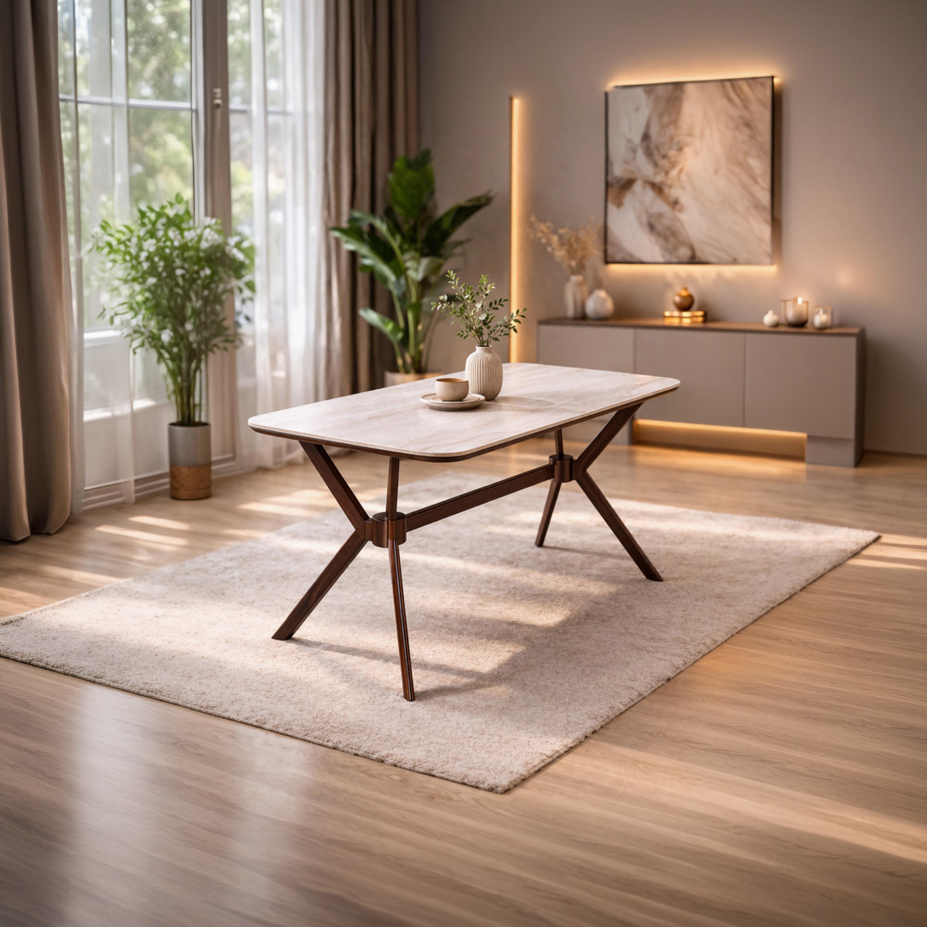 Maria Homes Wooden Dining Table-furniture-diningroom-barfurniture-image-1