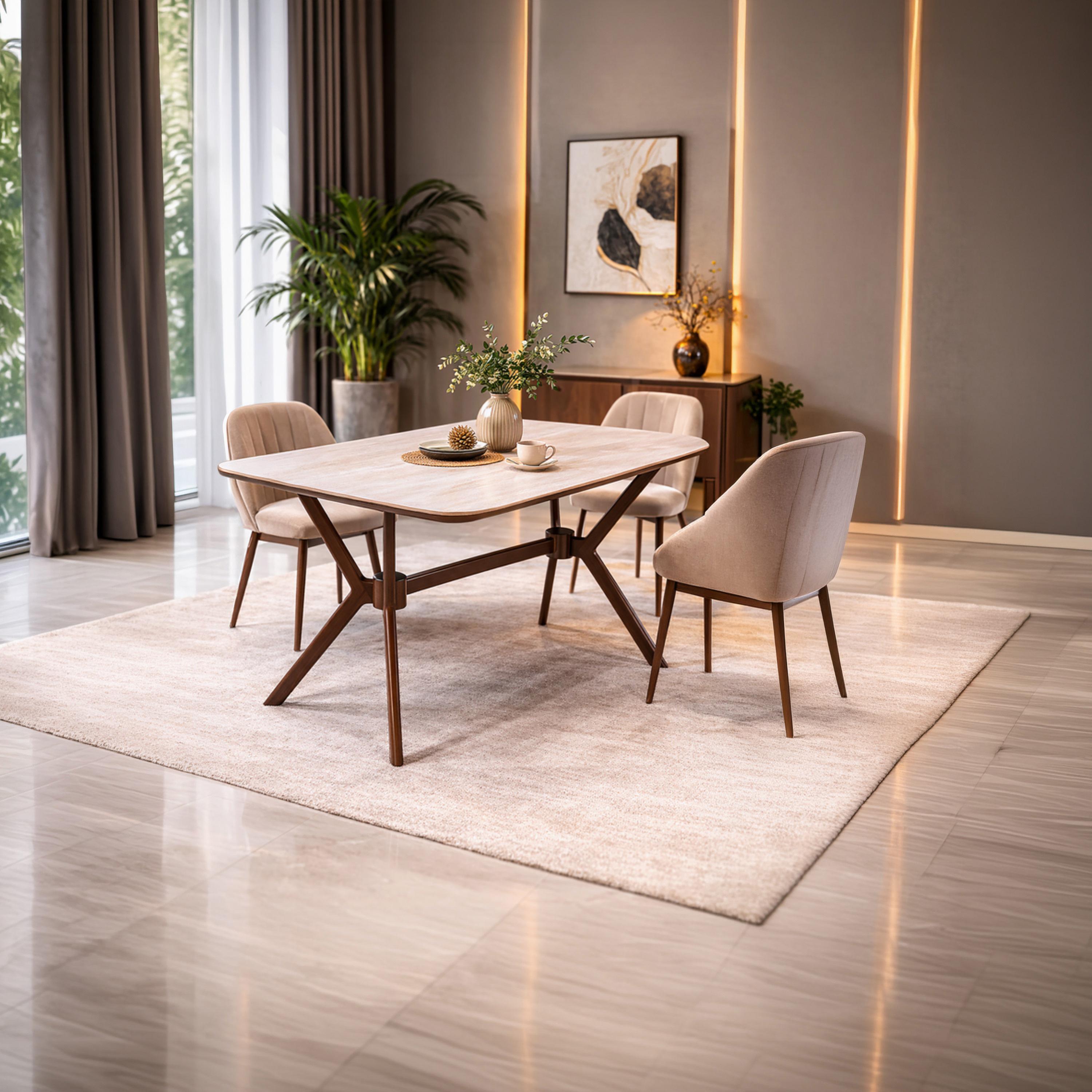 Maria Homes Wooden Dining Table-furniture-diningroom-barfurniture-image-2
