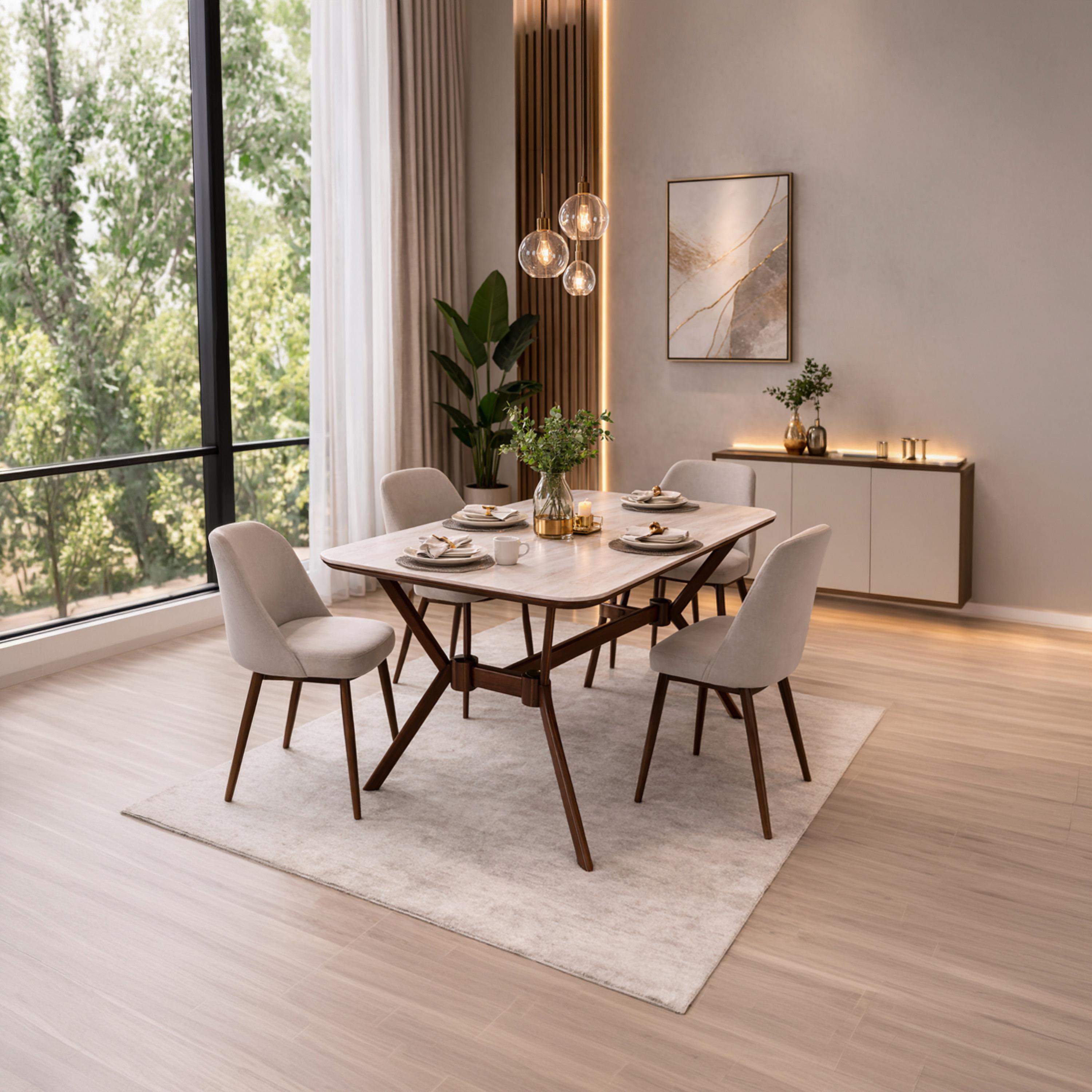 Maria Homes Wooden Dining Table-furniture-diningroom-barfurniture-image-3