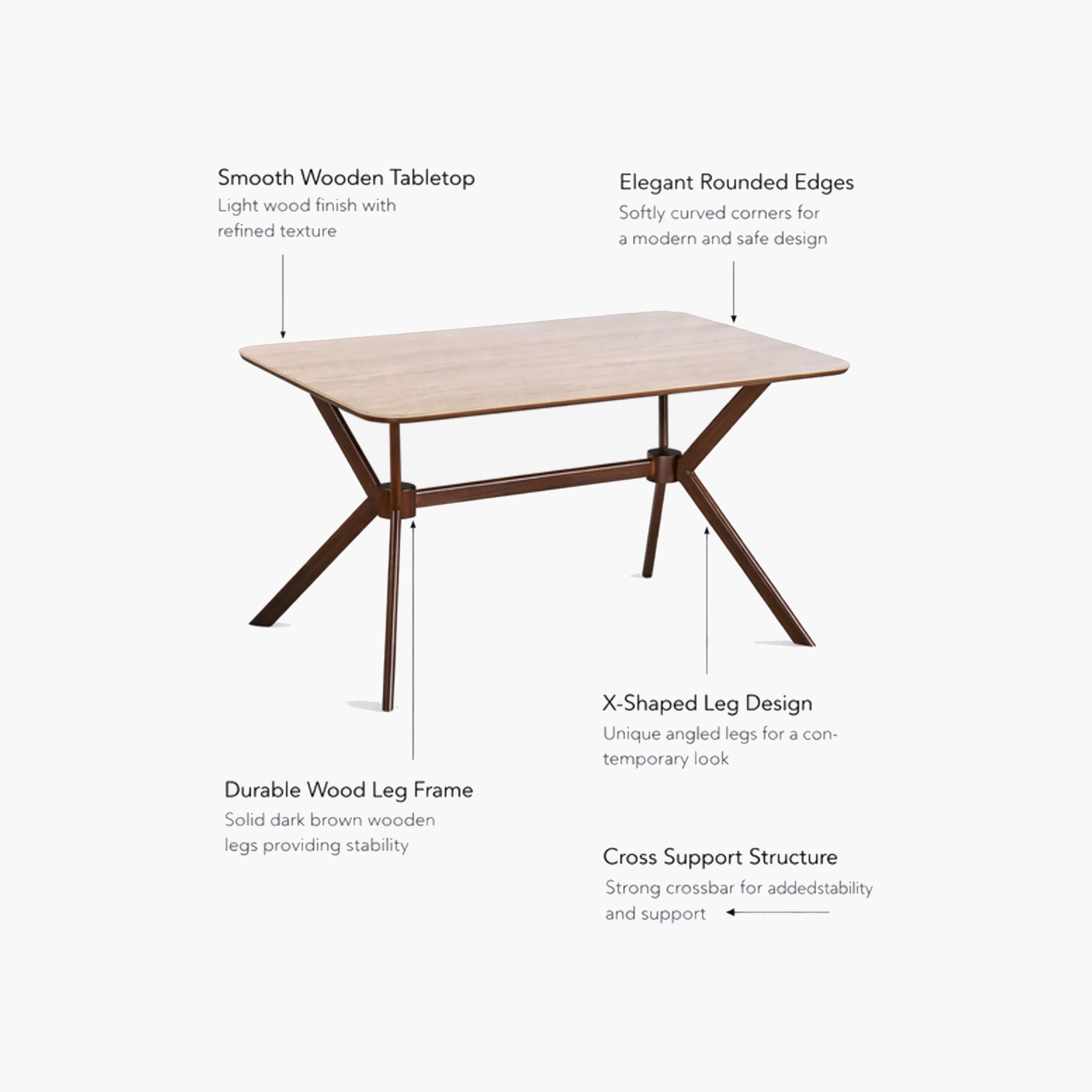 Maria Homes Wooden Dining Table-furniture-diningroom-barfurniture-image-5