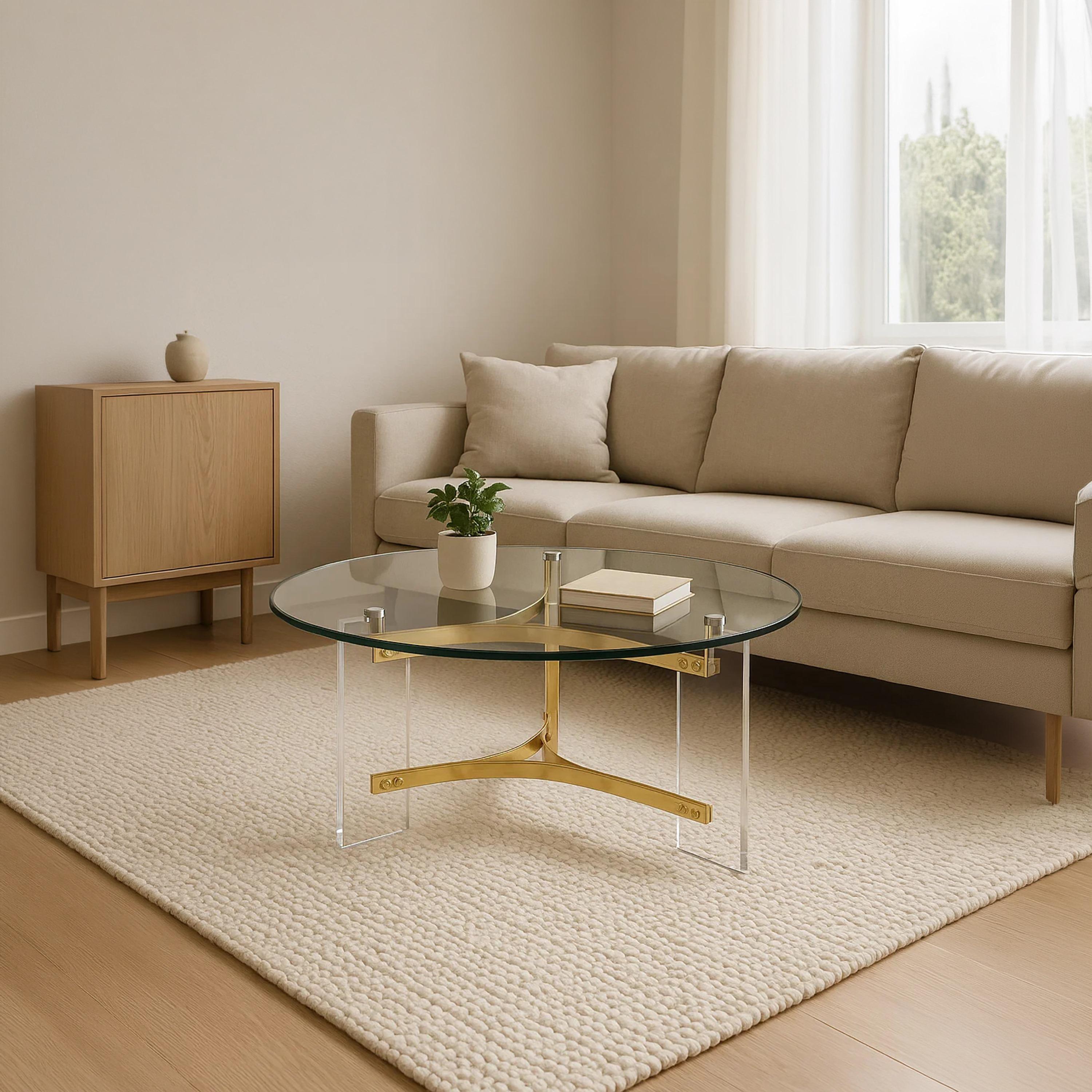 Maria Homes Glass Centre Table 90×90×45 cm-furniture-livingroom-coffeetables-image-3
