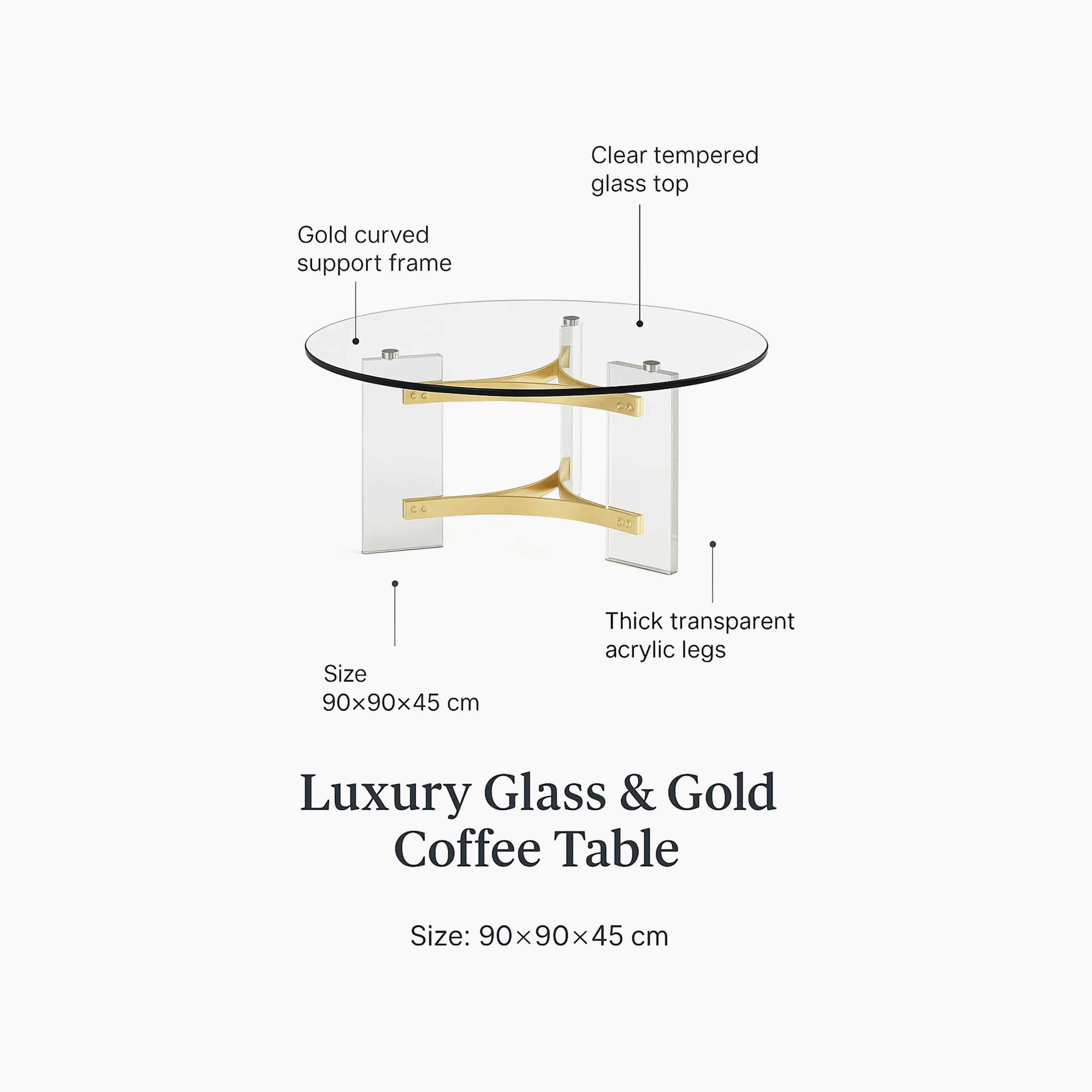 Maria Homes Glass Centre Table 90×90×45 cm-furniture-livingroom-coffeetables-image-5