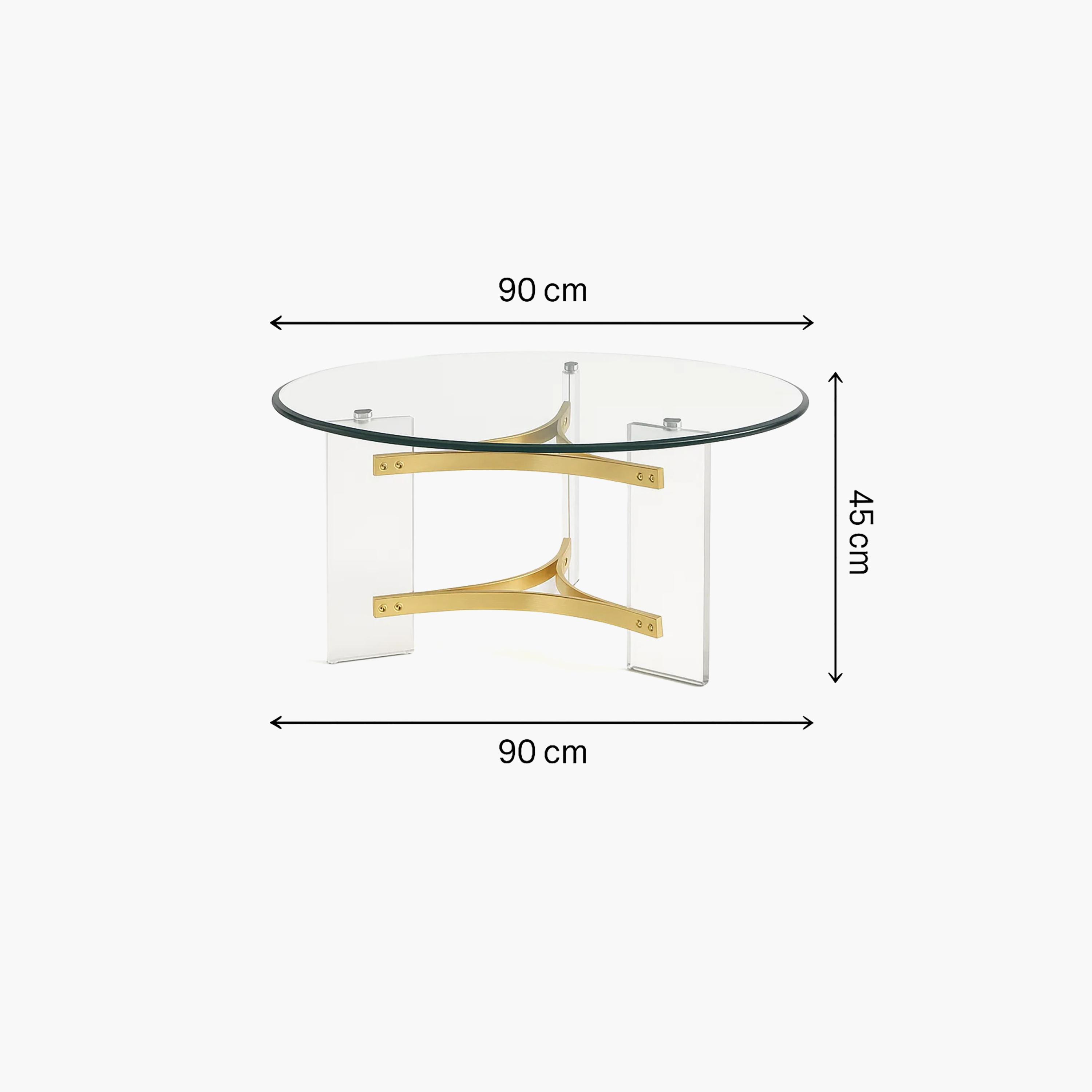 Maria Homes Glass Centre Table 90×90×45 cm-furniture-livingroom-coffeetables-image-6