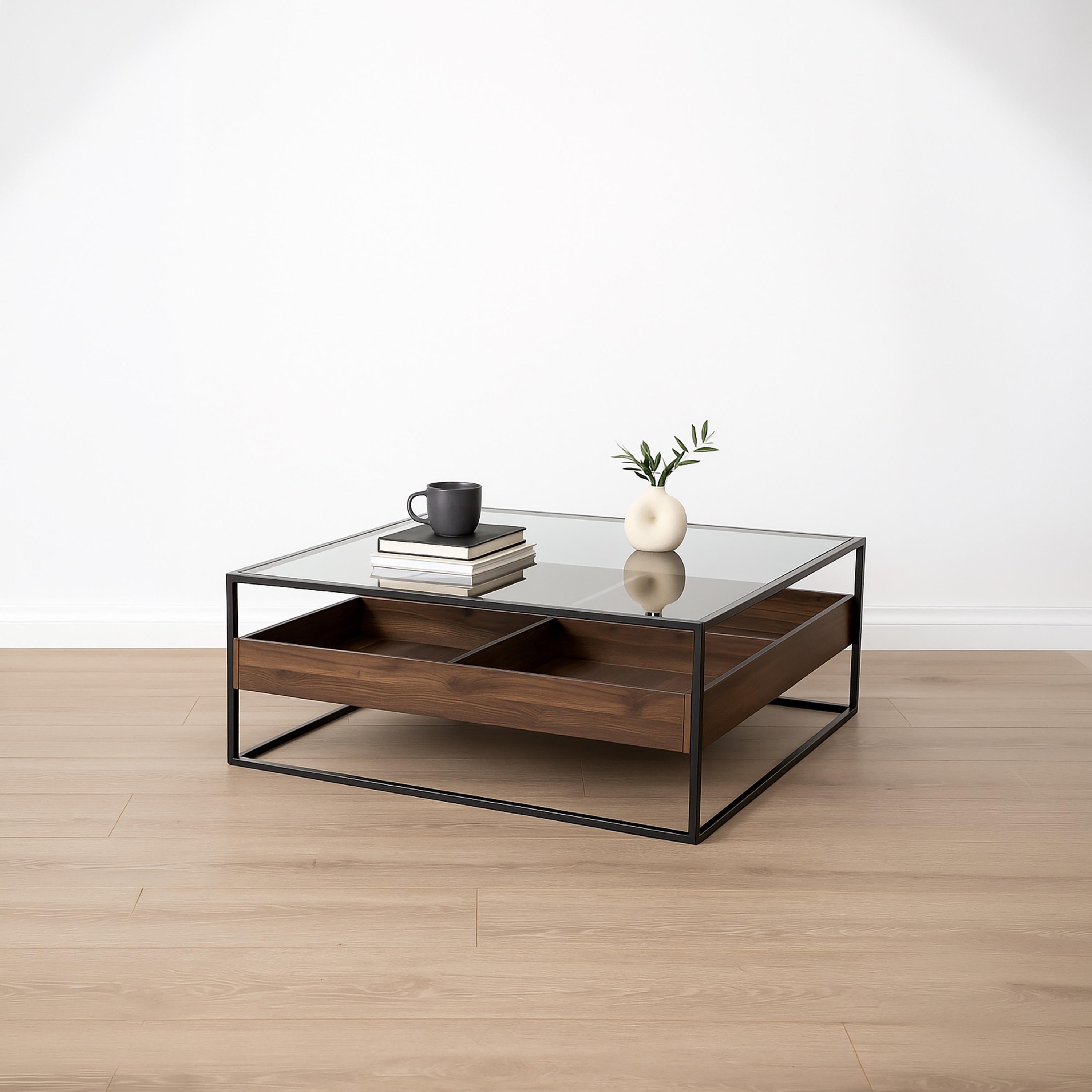 Maria Homes Glass Centre Table 100×100×45 cm-furniture-livingroom-coffeetables-image-1