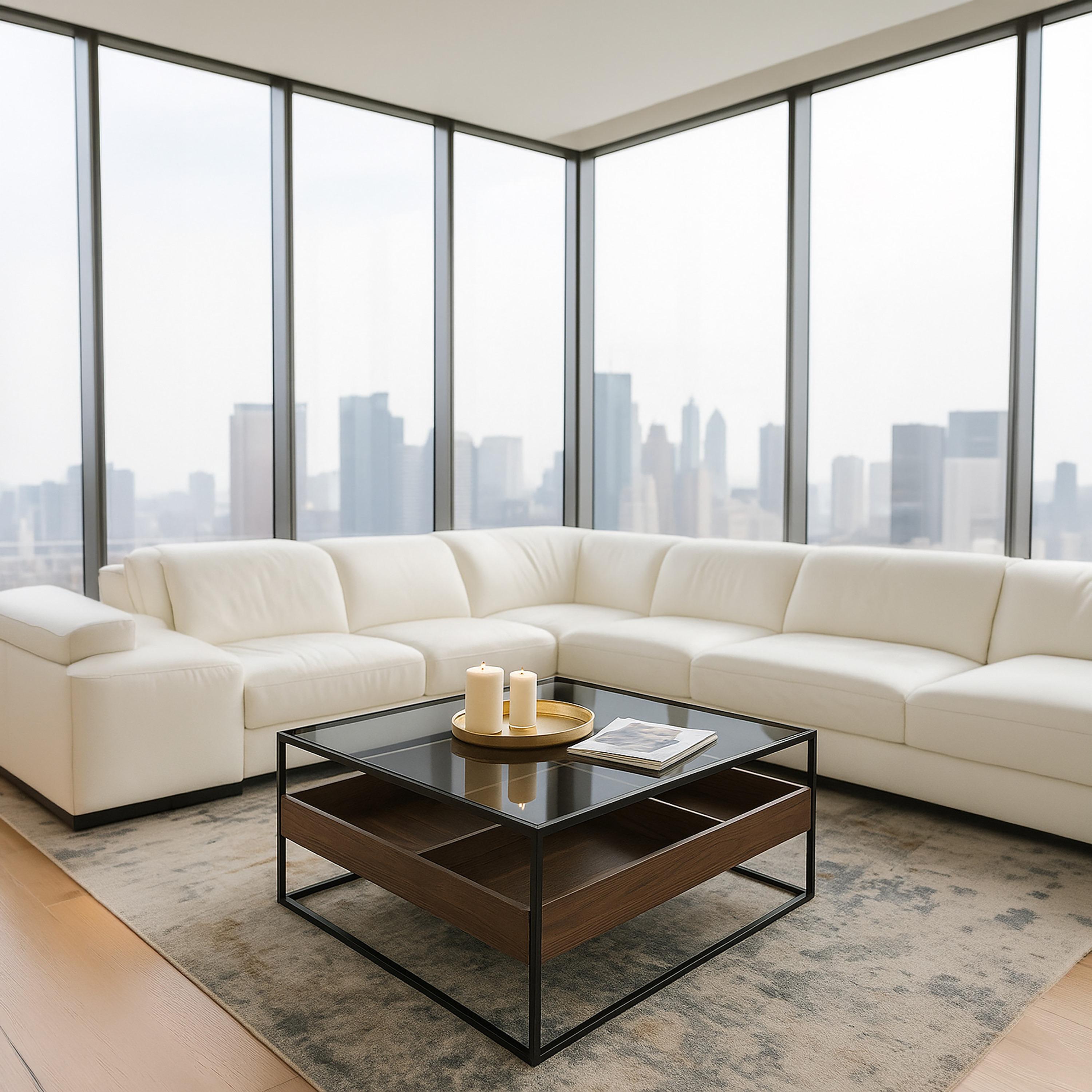 Maria Homes Glass Centre Table 100×100×45 cm-furniture-livingroom-coffeetables-image-4