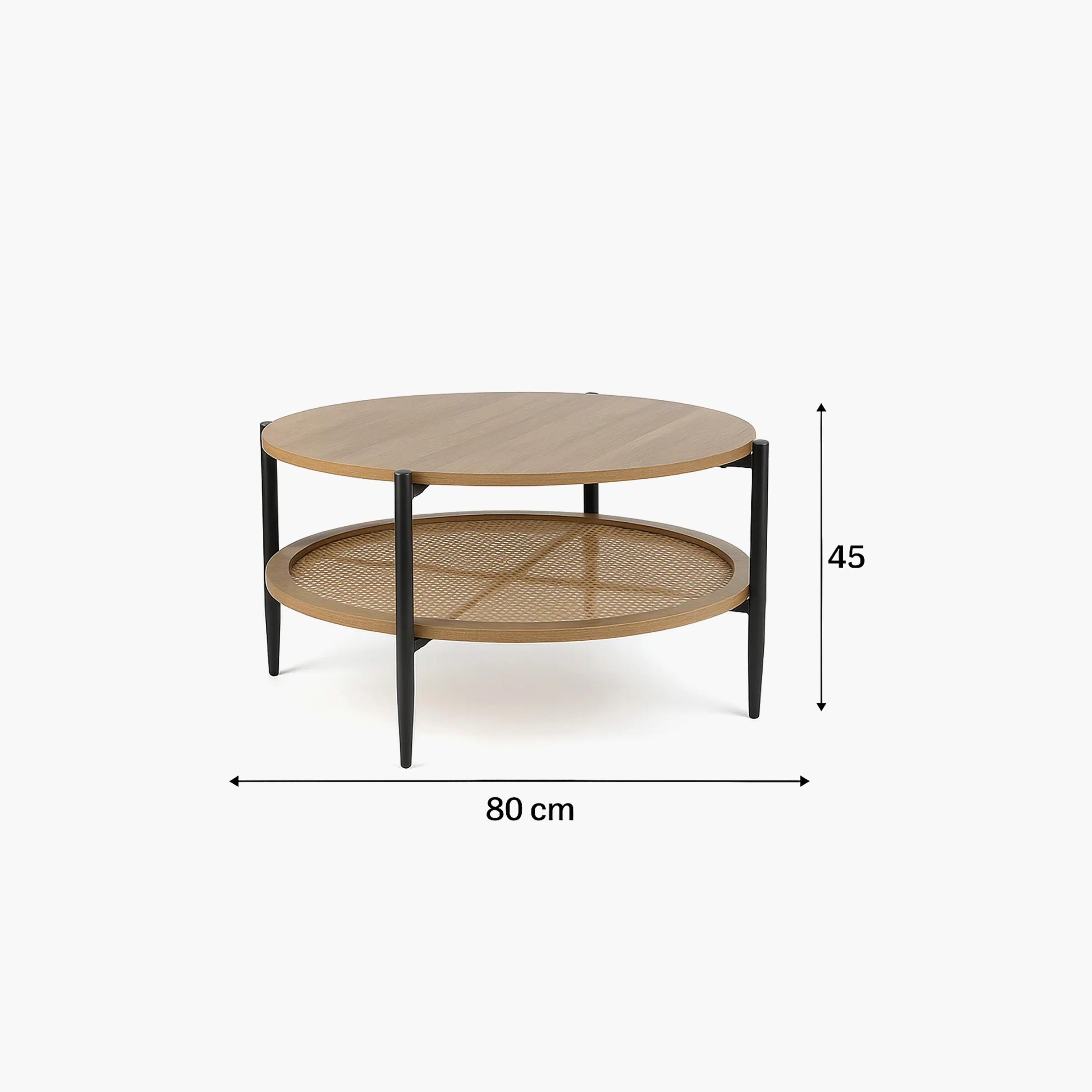 طاولة وسط راتان بأربع أرجل من ماريا هومز-furniture-livingroom-sideandendtables-image-6