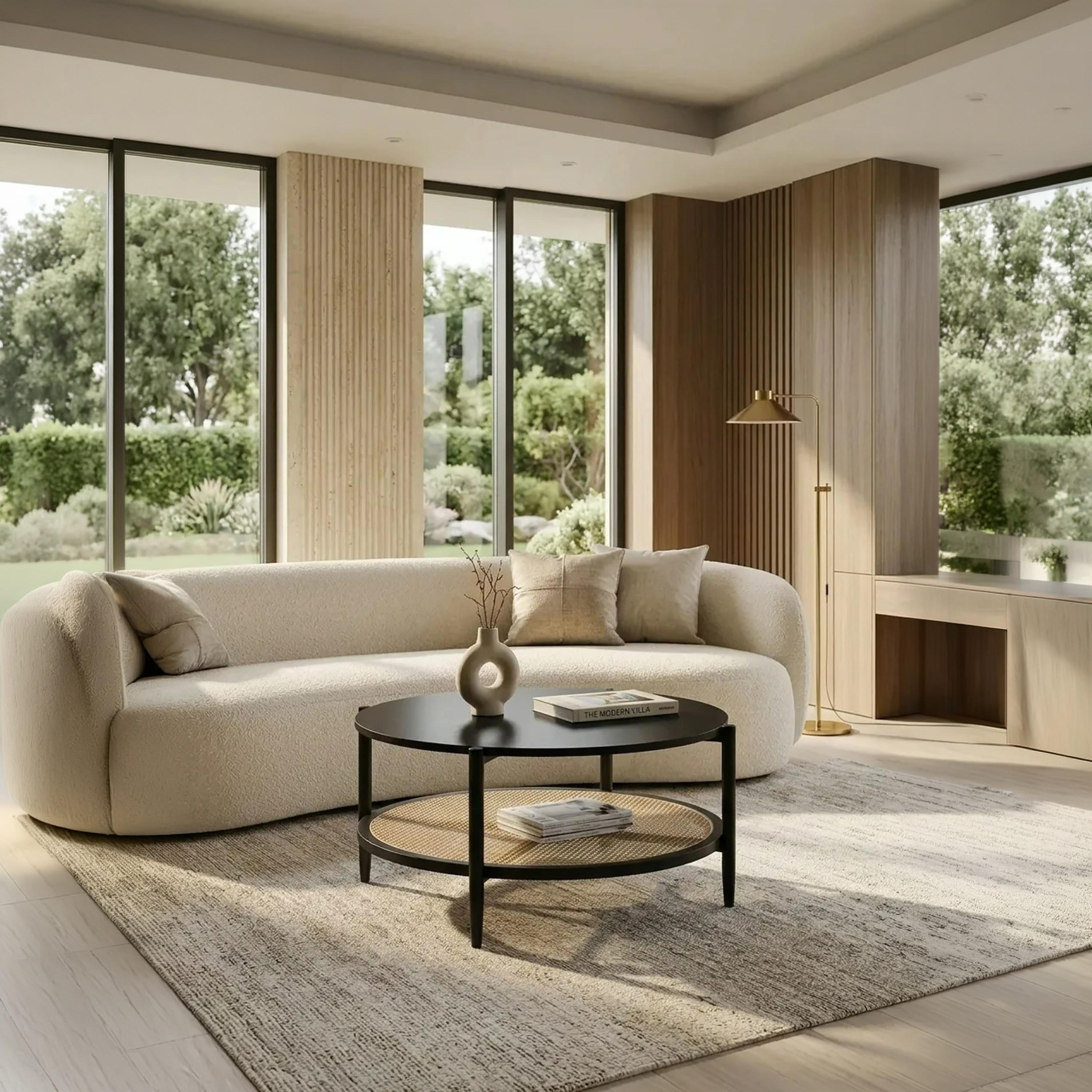 طاولة وسط راتان بأربع أرجل من ماريا هومز-furniture-livingroom-sideandendtables-image-3