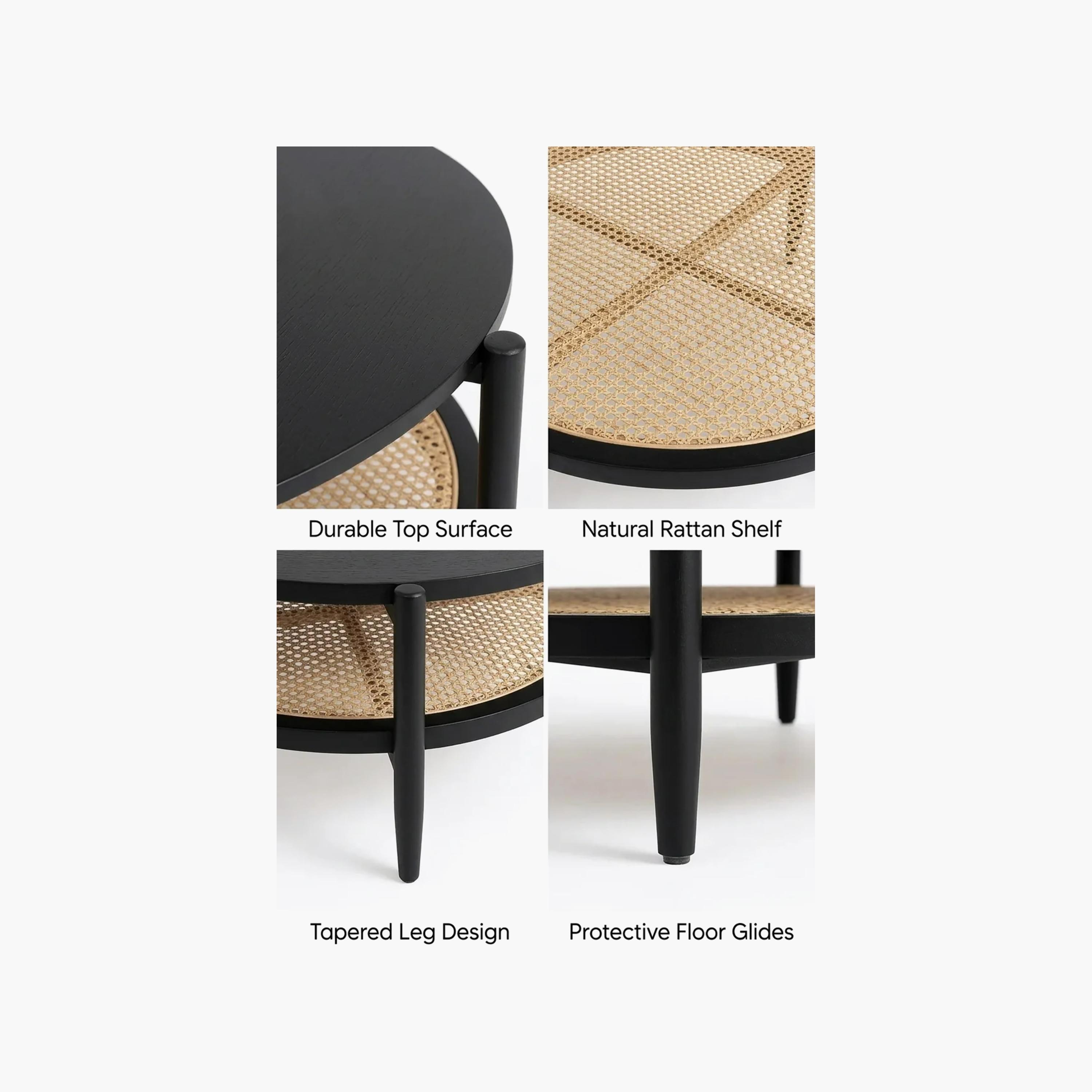 طاولة وسط راتان بأربع أرجل من ماريا هومز-furniture-livingroom-sideandendtables-image-4