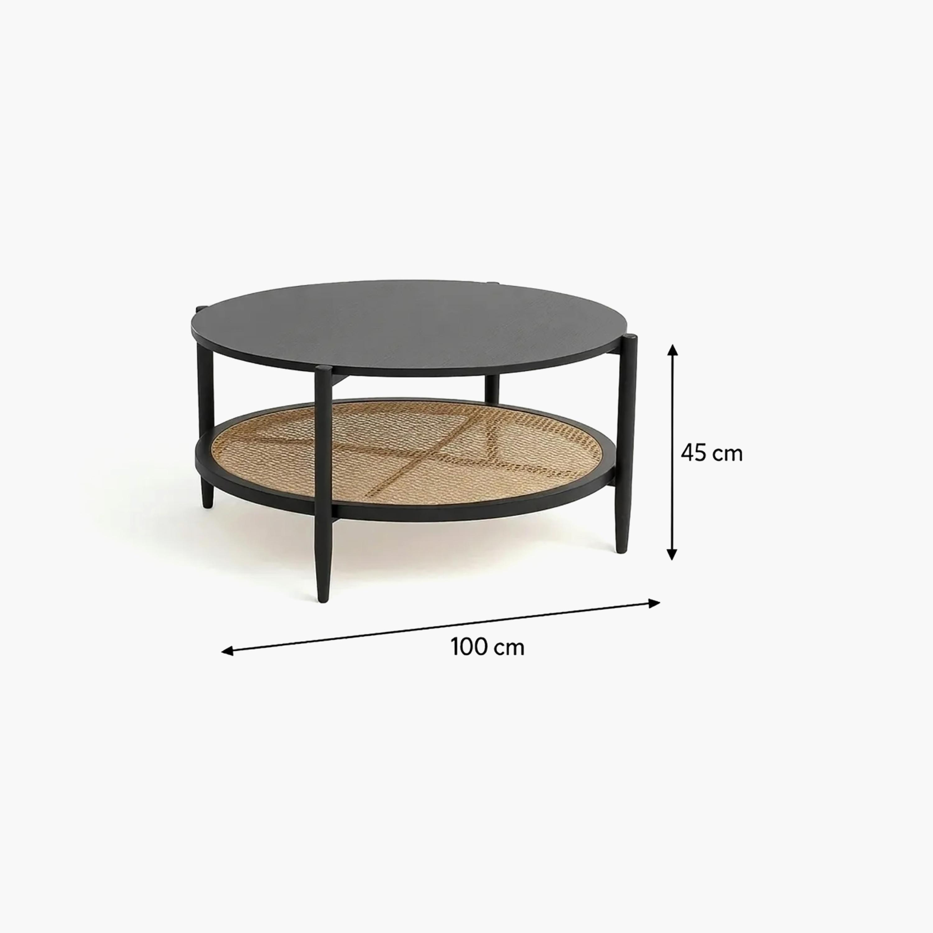 طاولة وسط راتان بأربع أرجل من ماريا هومز-furniture-livingroom-sideandendtables-image-5