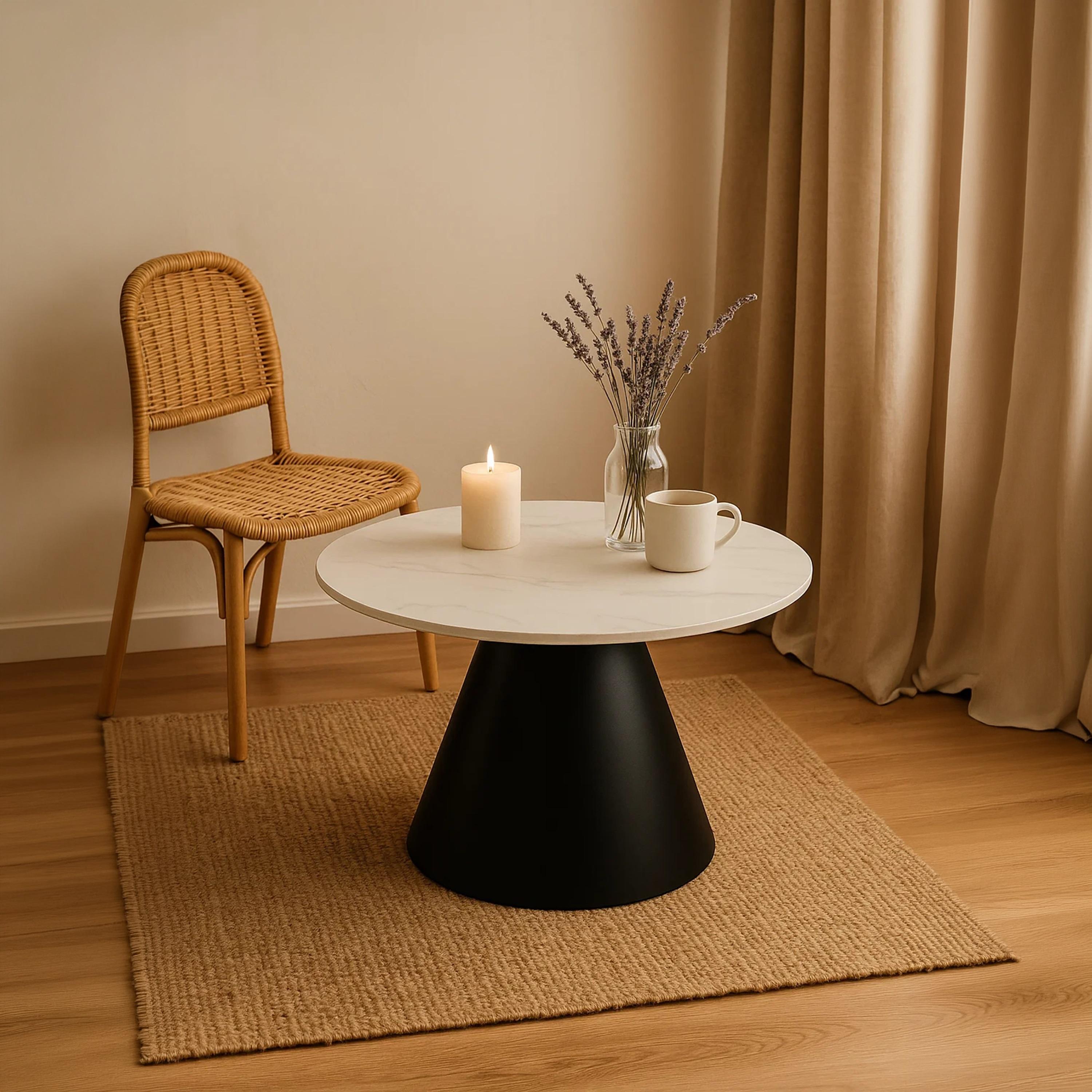 Maria Homes Marble Pedestal Centre Table-furniture-livingroom-sideandendtables-image-4