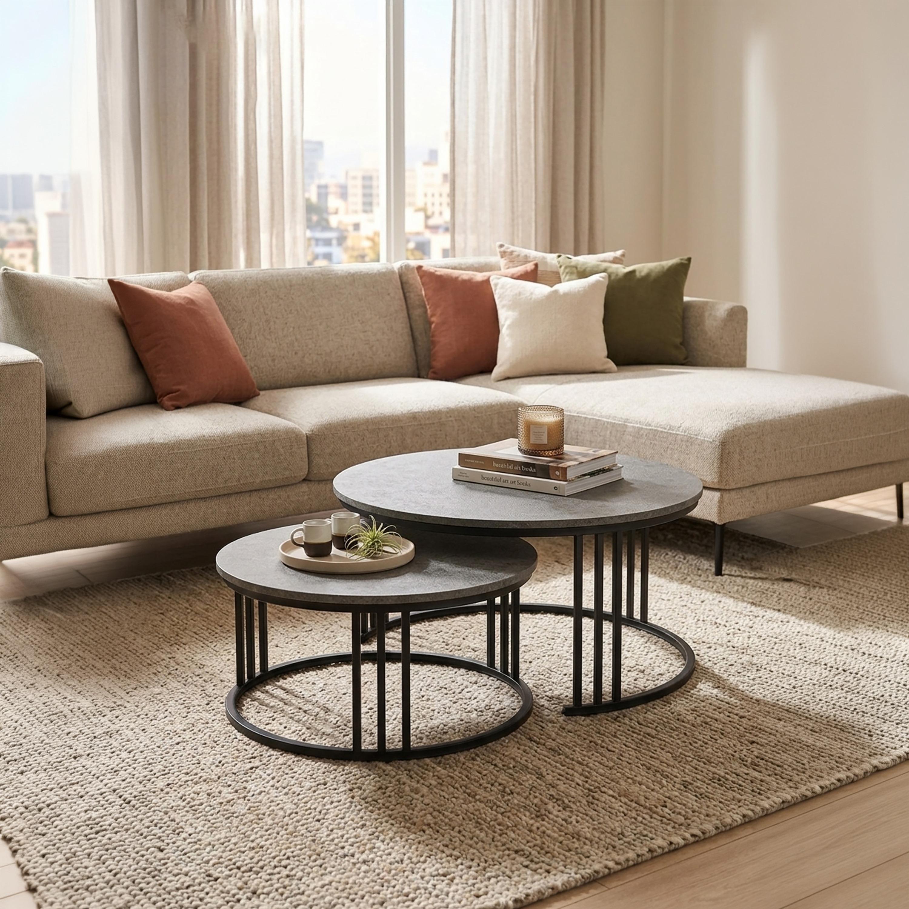 طاولة نيست معدنية طقم من قطعتين من ماريا هومز-furniture-livingroom-nestoftables-image-3