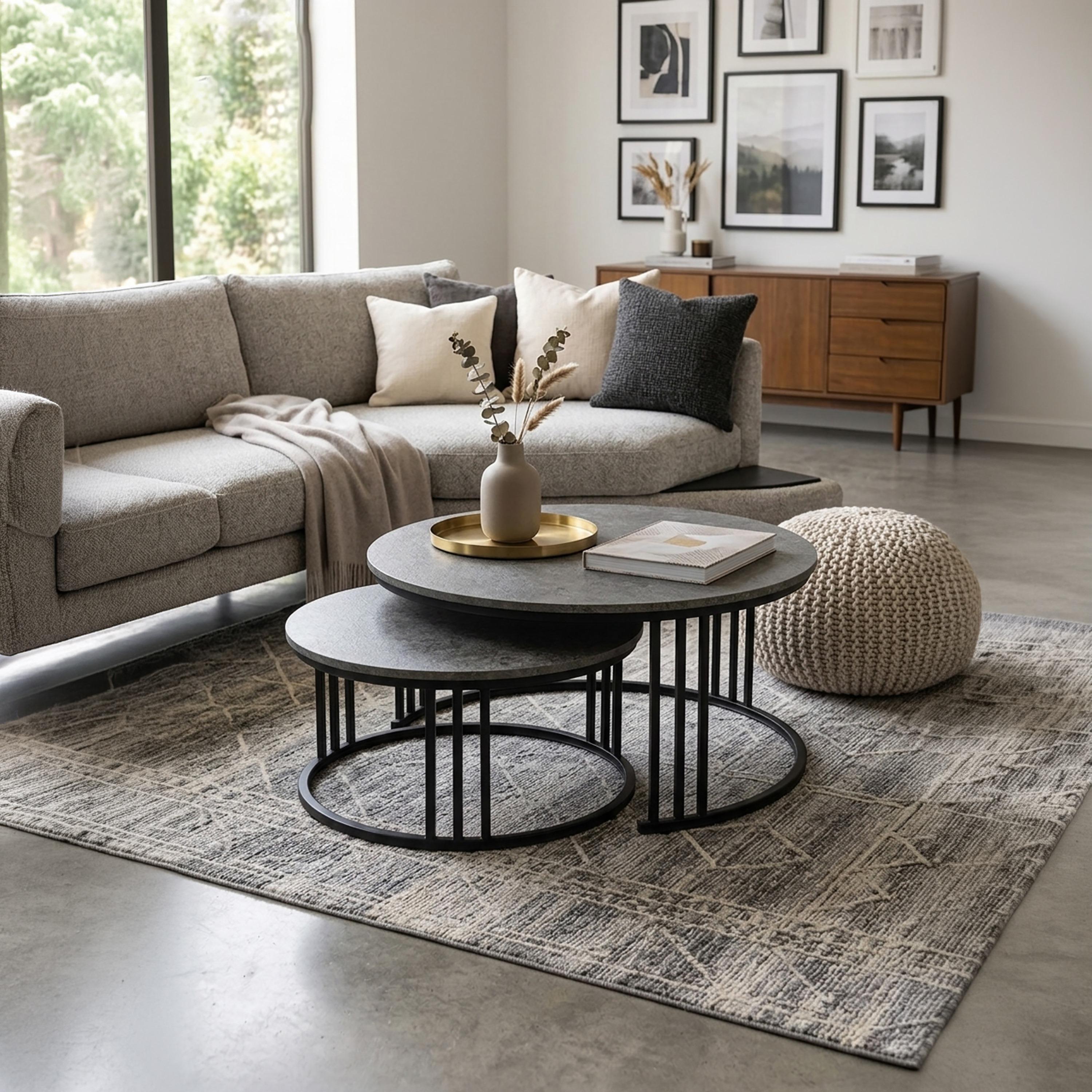 طاولة نيست معدنية طقم من قطعتين من ماريا هومز-furniture-livingroom-nestoftables-image-4