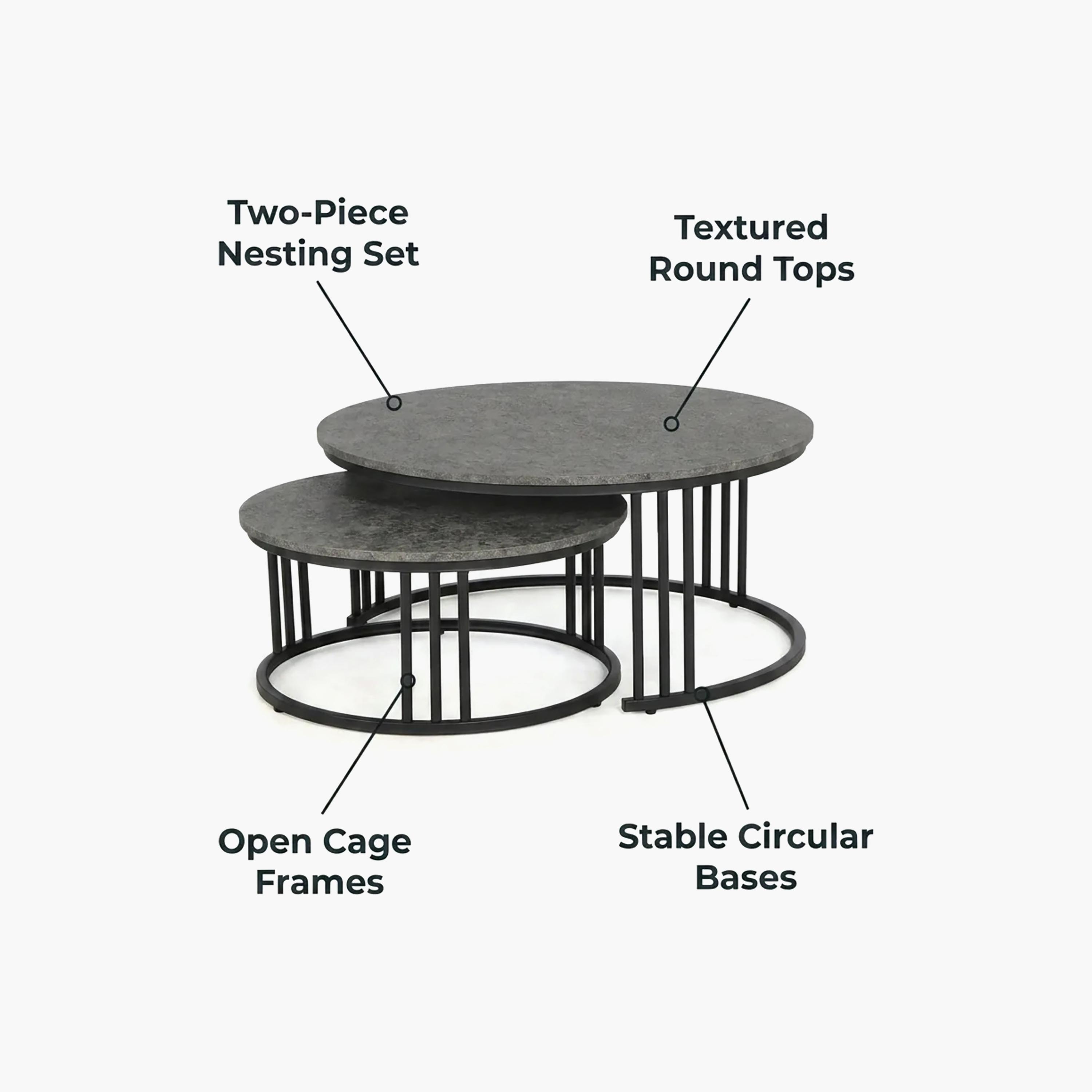 طاولة نيست معدنية طقم من قطعتين من ماريا هومز-furniture-livingroom-nestoftables-image-5