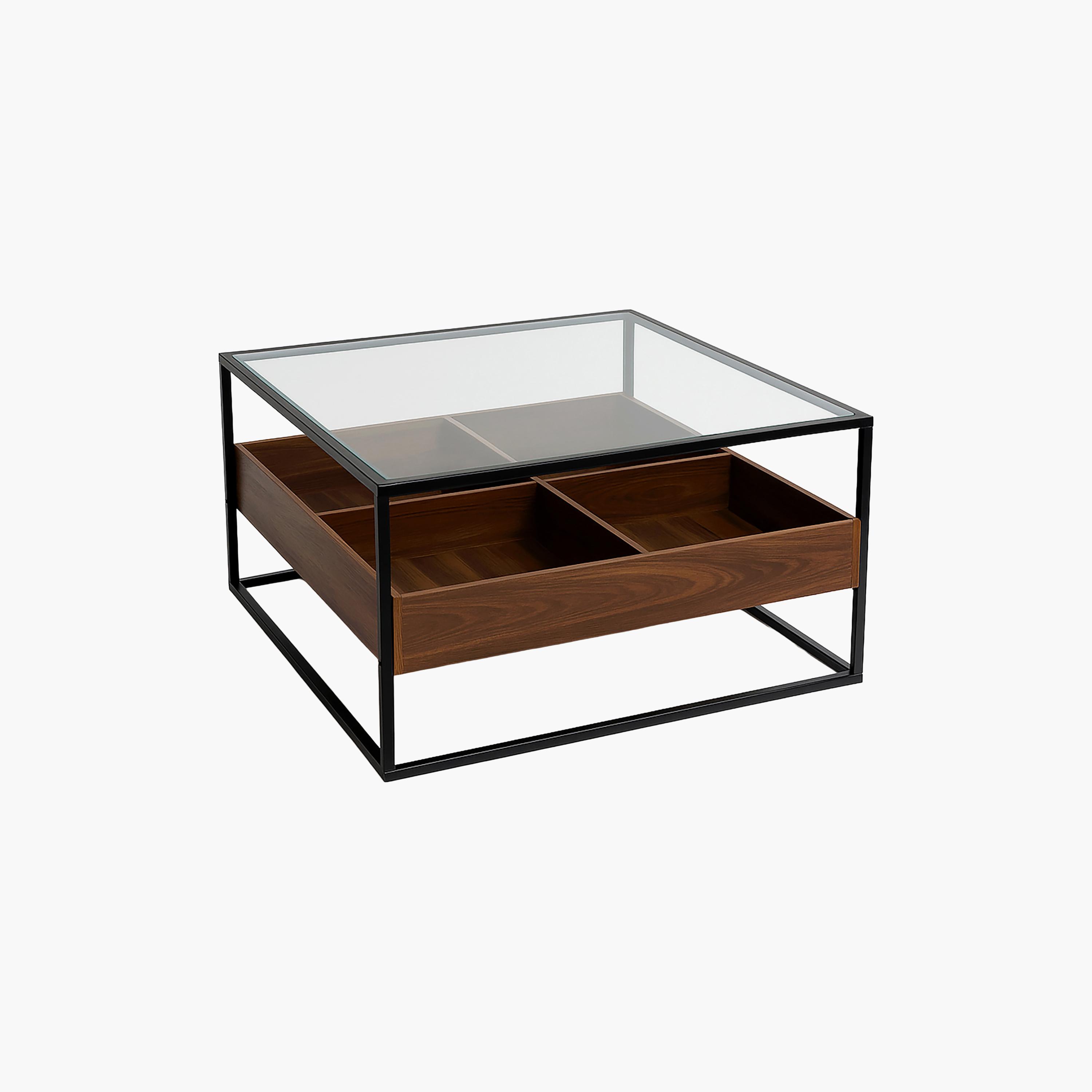طاولة وسط زجاجية من ماريا هومز 80×80×45 سم-furniture-livingroom-coffeetables-image-1