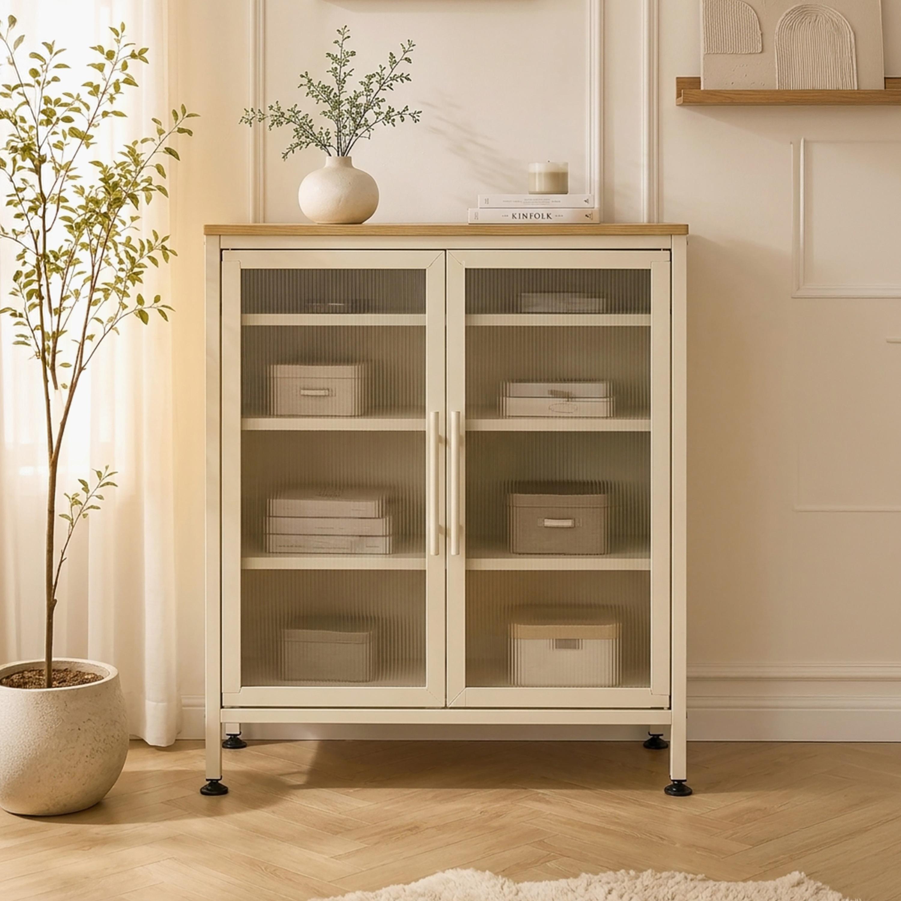 Maria Homes Glass Storage Cabinet-furniture-livingroom-storageanddisplaycabinets-image-1