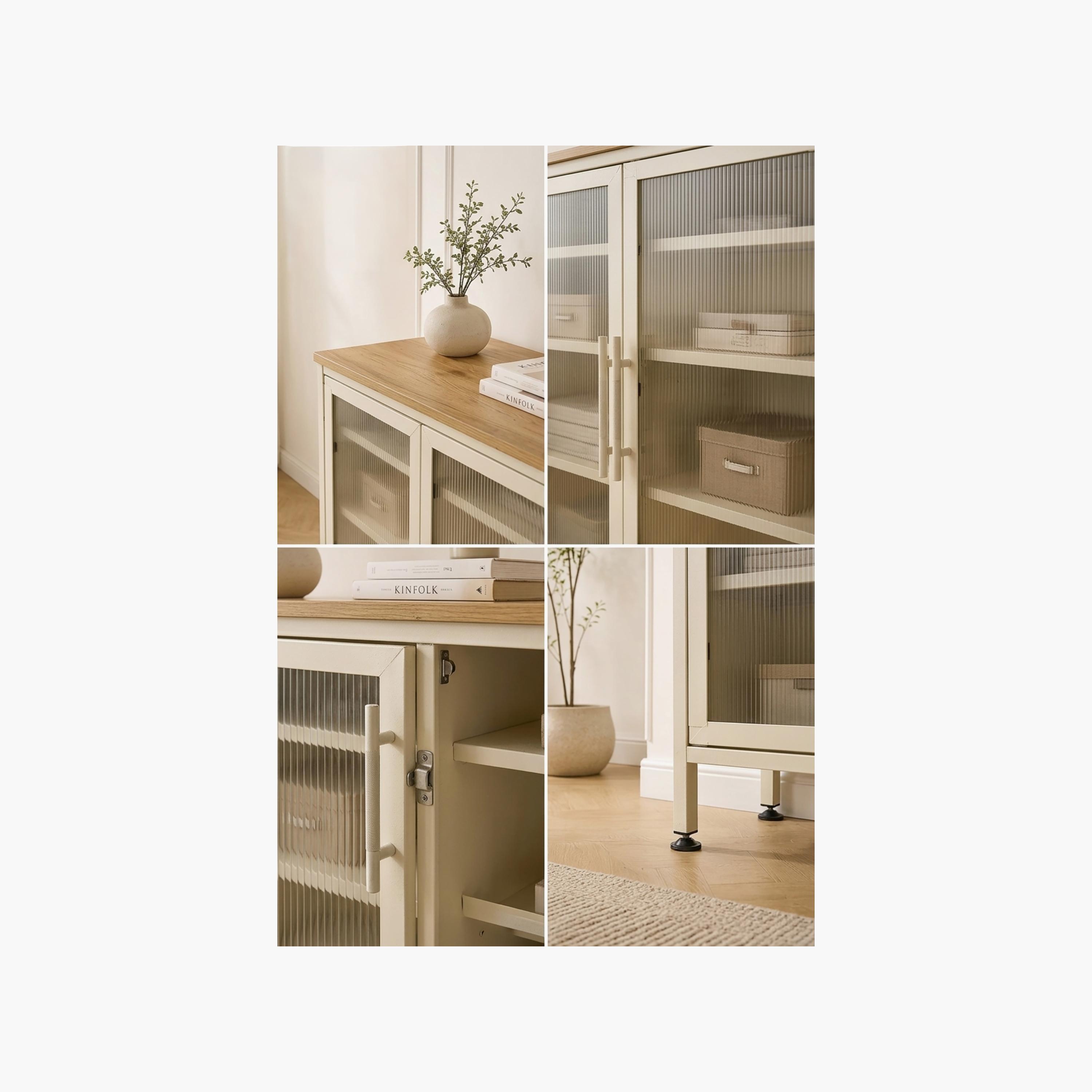 Maria Homes Glass Storage Cabinet-furniture-livingroom-storageanddisplaycabinets-image-3