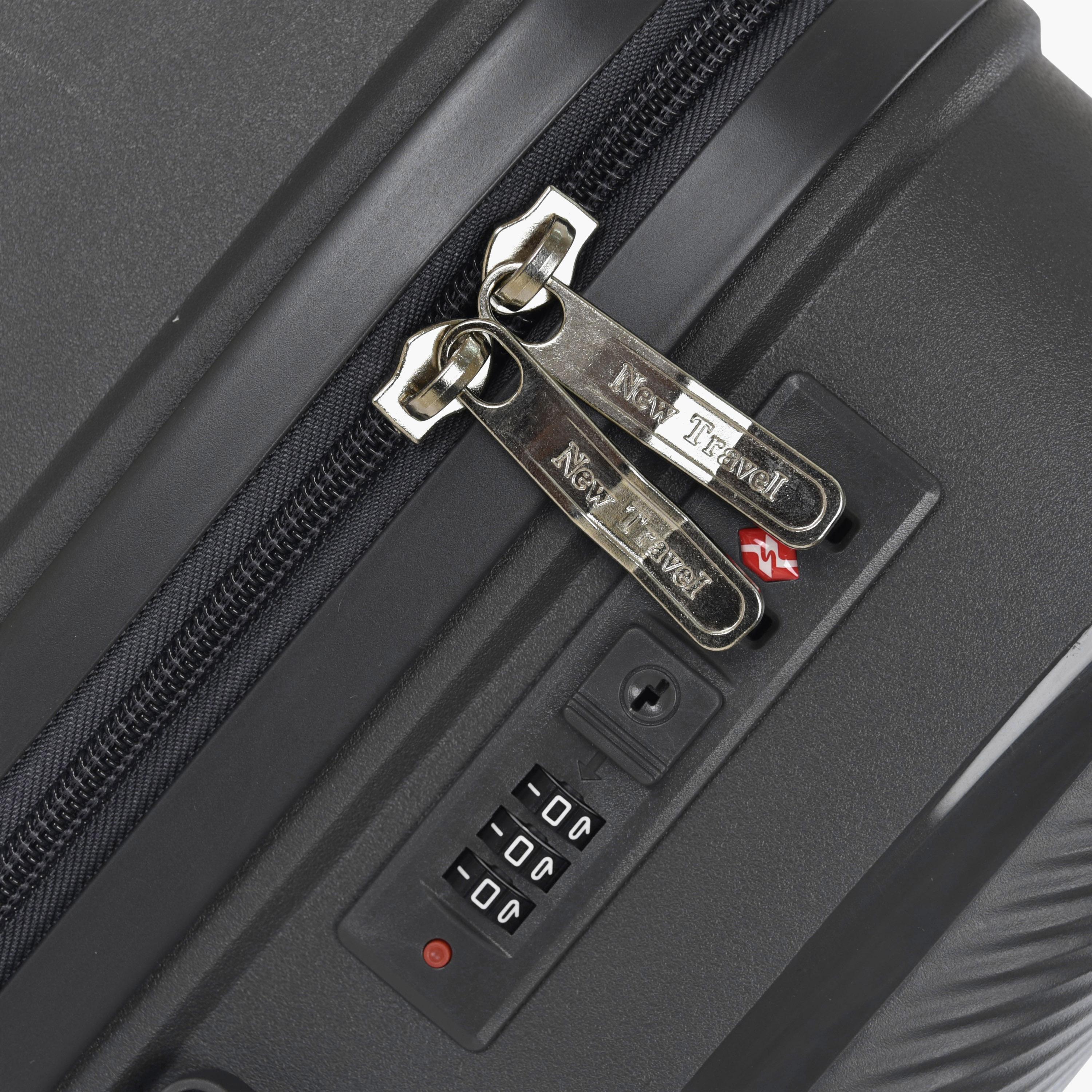 New Travel Set of 3 Polypropylene Hard-Sided 4-Wheeler Spinner Trolley Bags with Combination Lock-travel-luggagesandbags-luggage-image-7