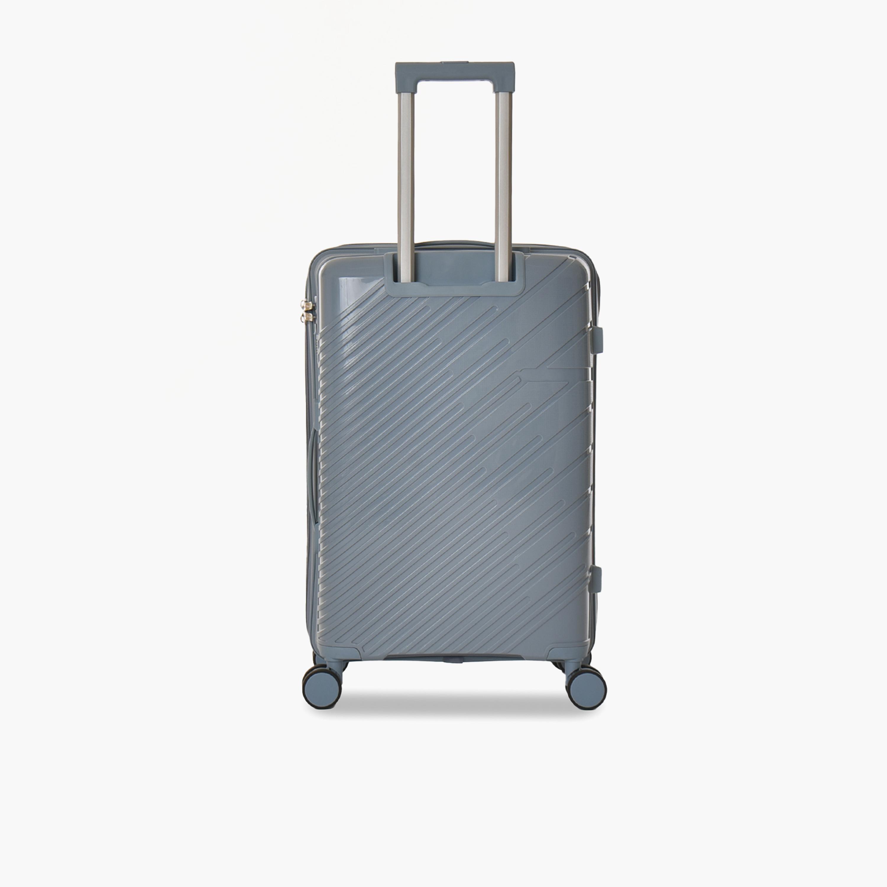 New Travel Set of 3 Polypropylene Hard-Sided 4-Wheeler Spinner Trolley Bags with Combination Lock-travel-luggagesandbags-luggage-image-5