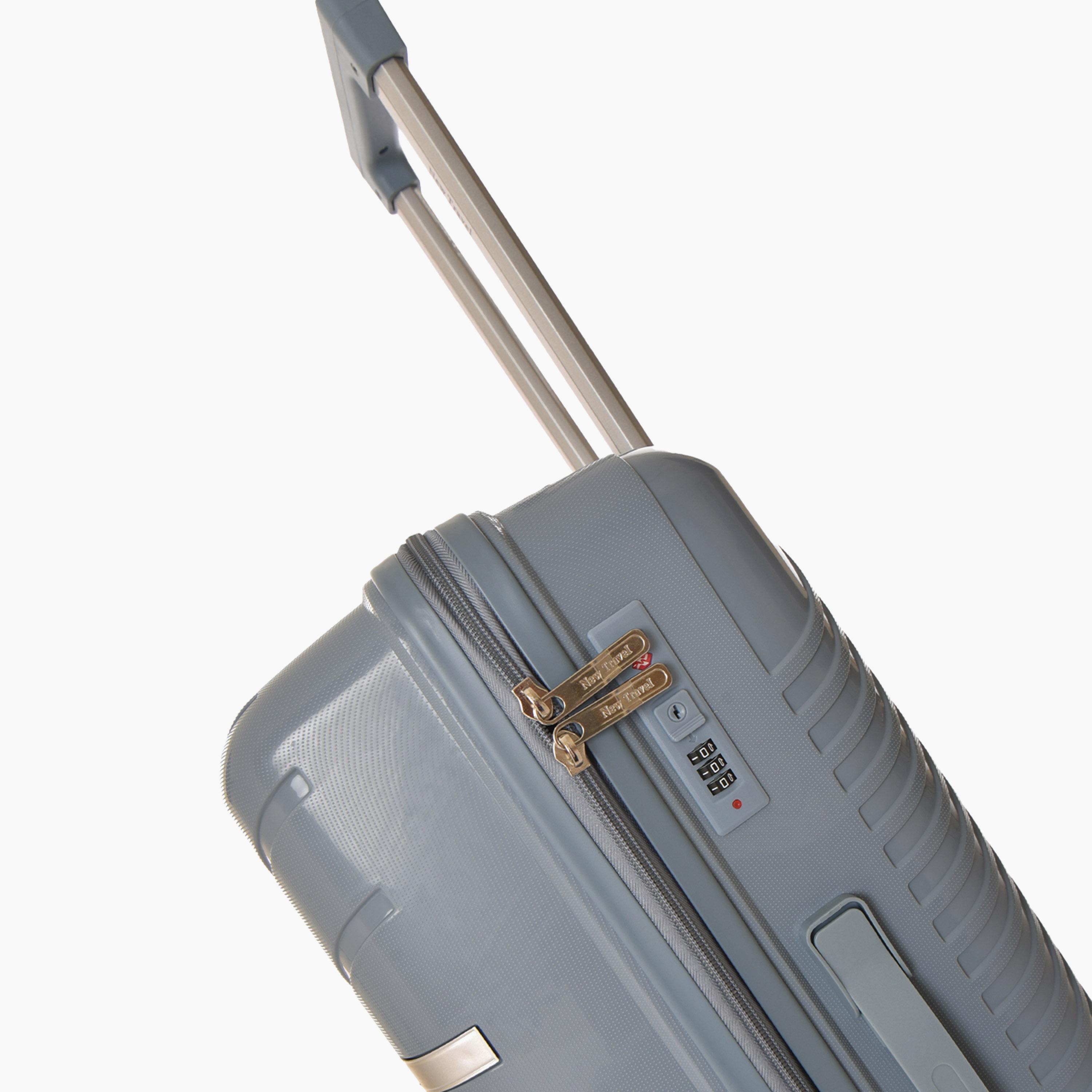 New Travel Set of 3 Polypropylene Hard-Sided 4-Wheeler Spinner Trolley Bags with Combination Lock-travel-luggagesandbags-luggage-image-7