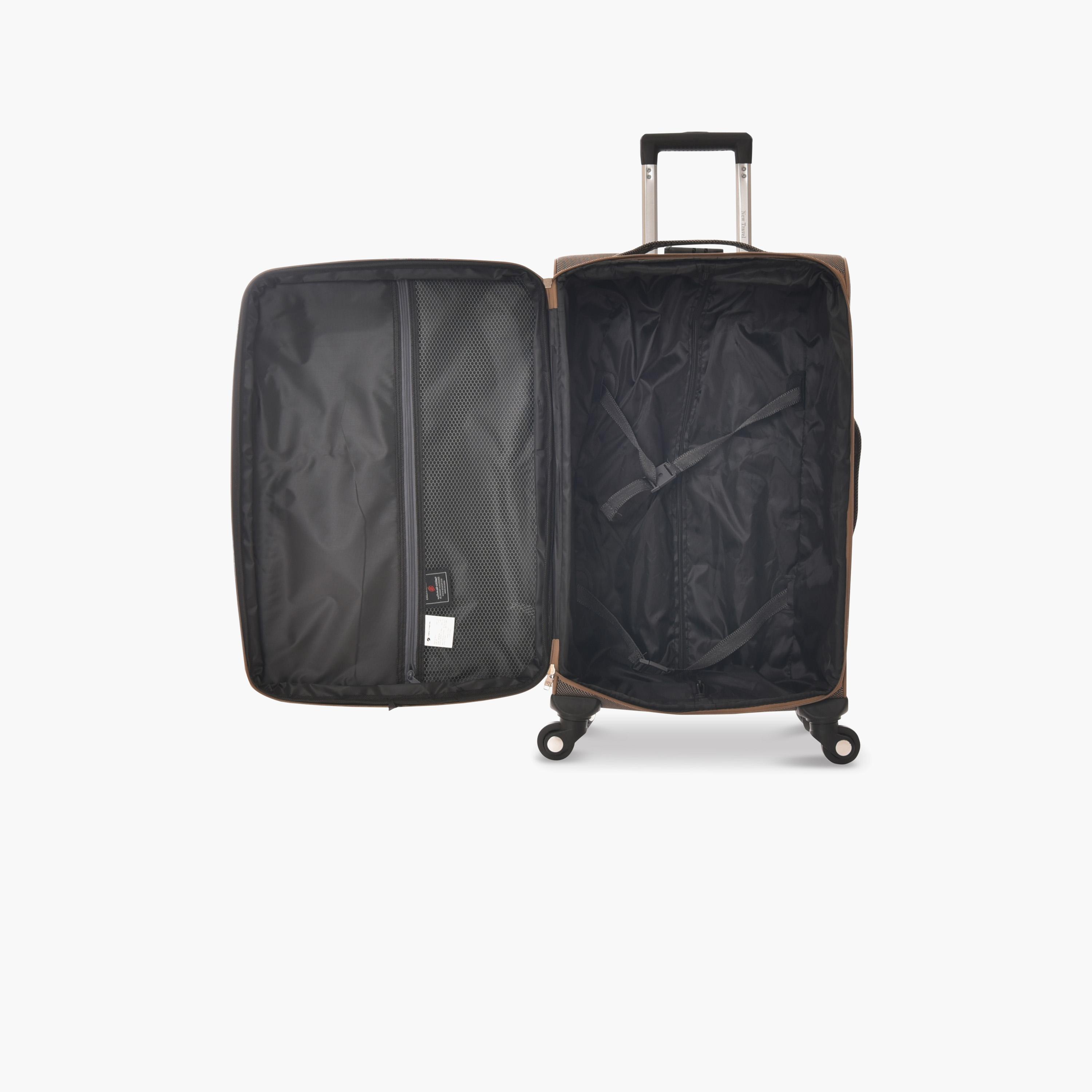 New Travel Set of 4 Textile Soft-Sided 4-Wheeler Spinner Trolley Bags with Combination Lock-travel-luggagesandbags-luggage-image-3