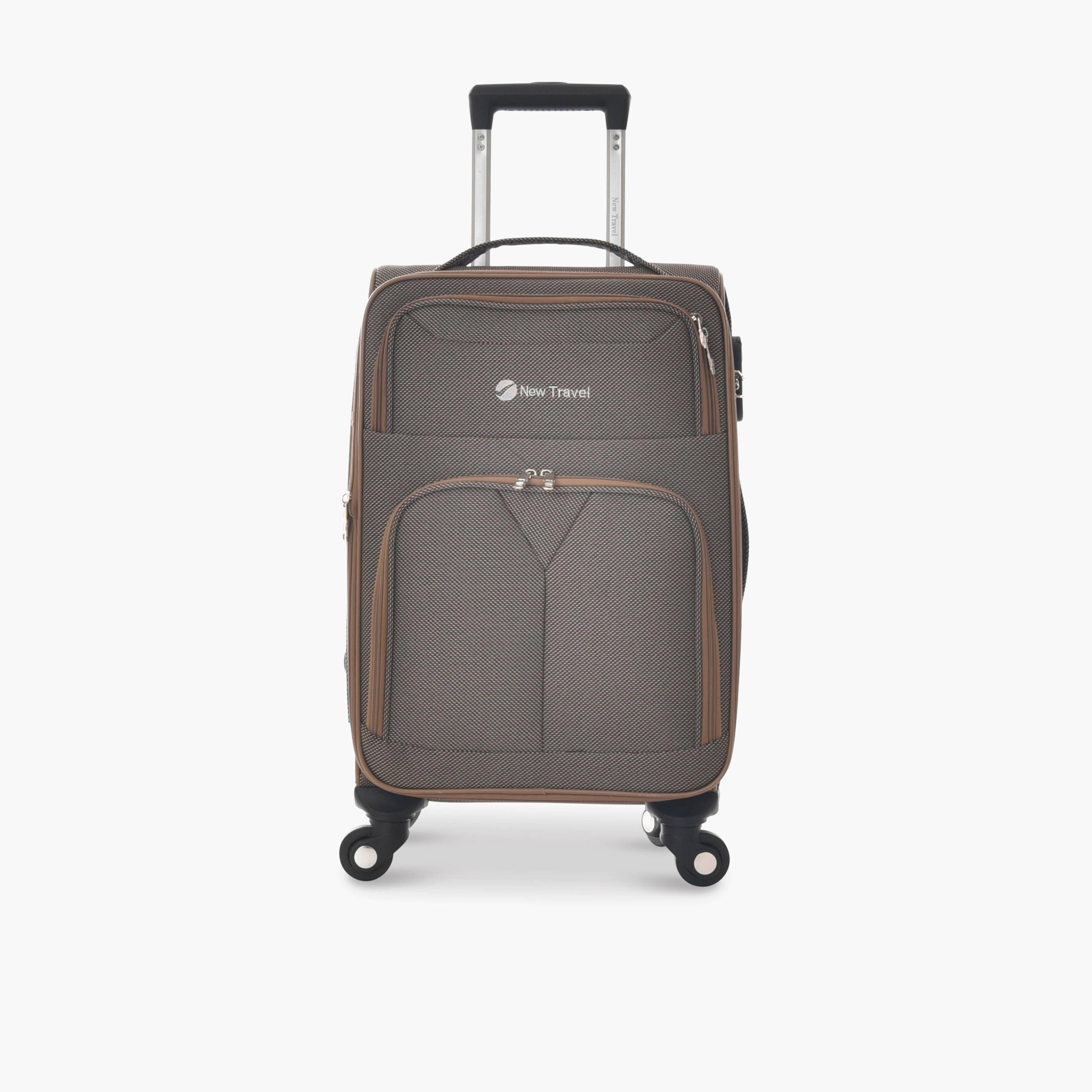 New Travel Set of 4 Textile Soft-Sided 4-Wheeler Spinner Trolley Bags with Combination Lock-travel-luggagesandbags-luggage-image-4