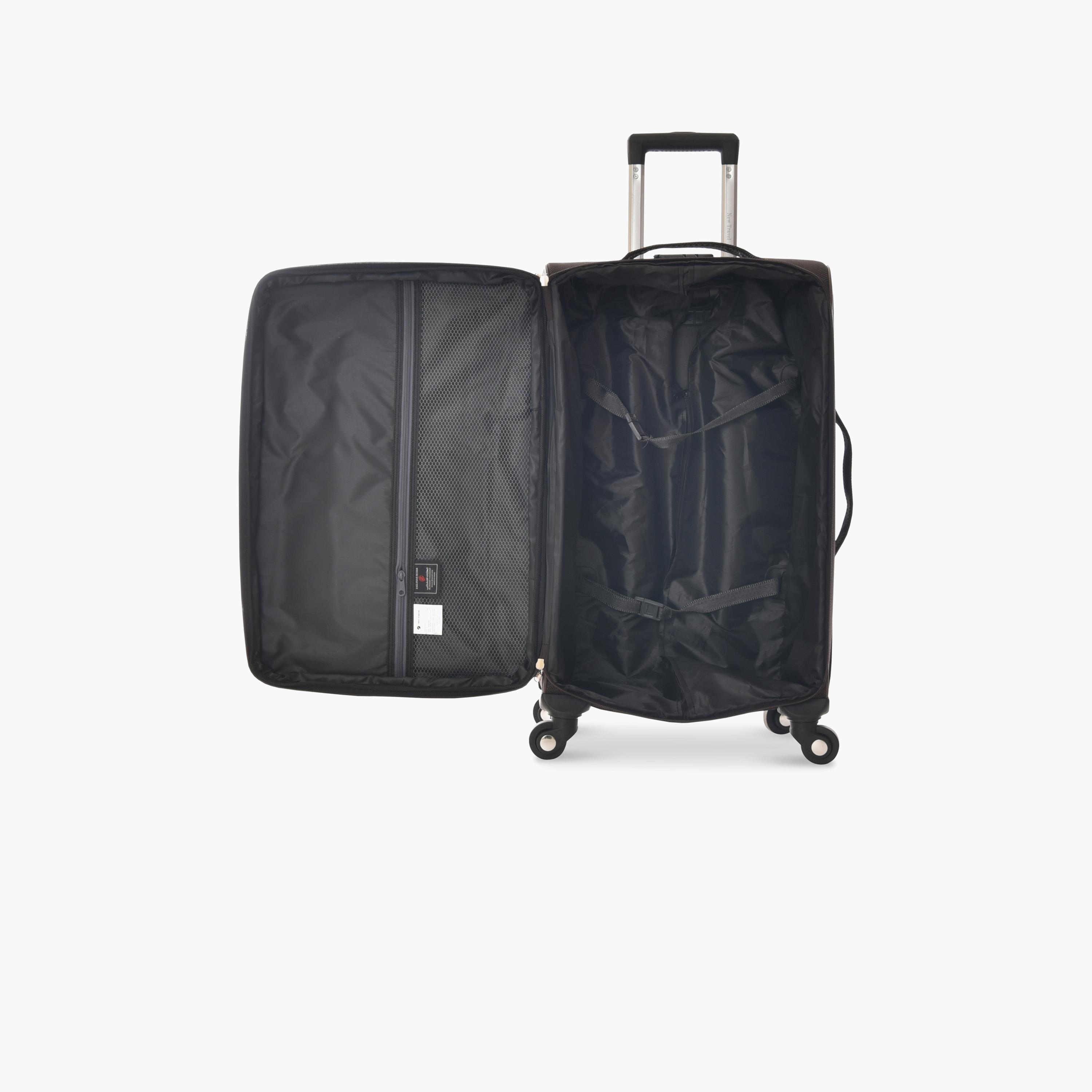 New Travel Set of 4 Textile Soft-Sided 4-Wheeler Spinner Trolley Bags with Combination Lock-travel-luggagesandbags-luggage-image-3
