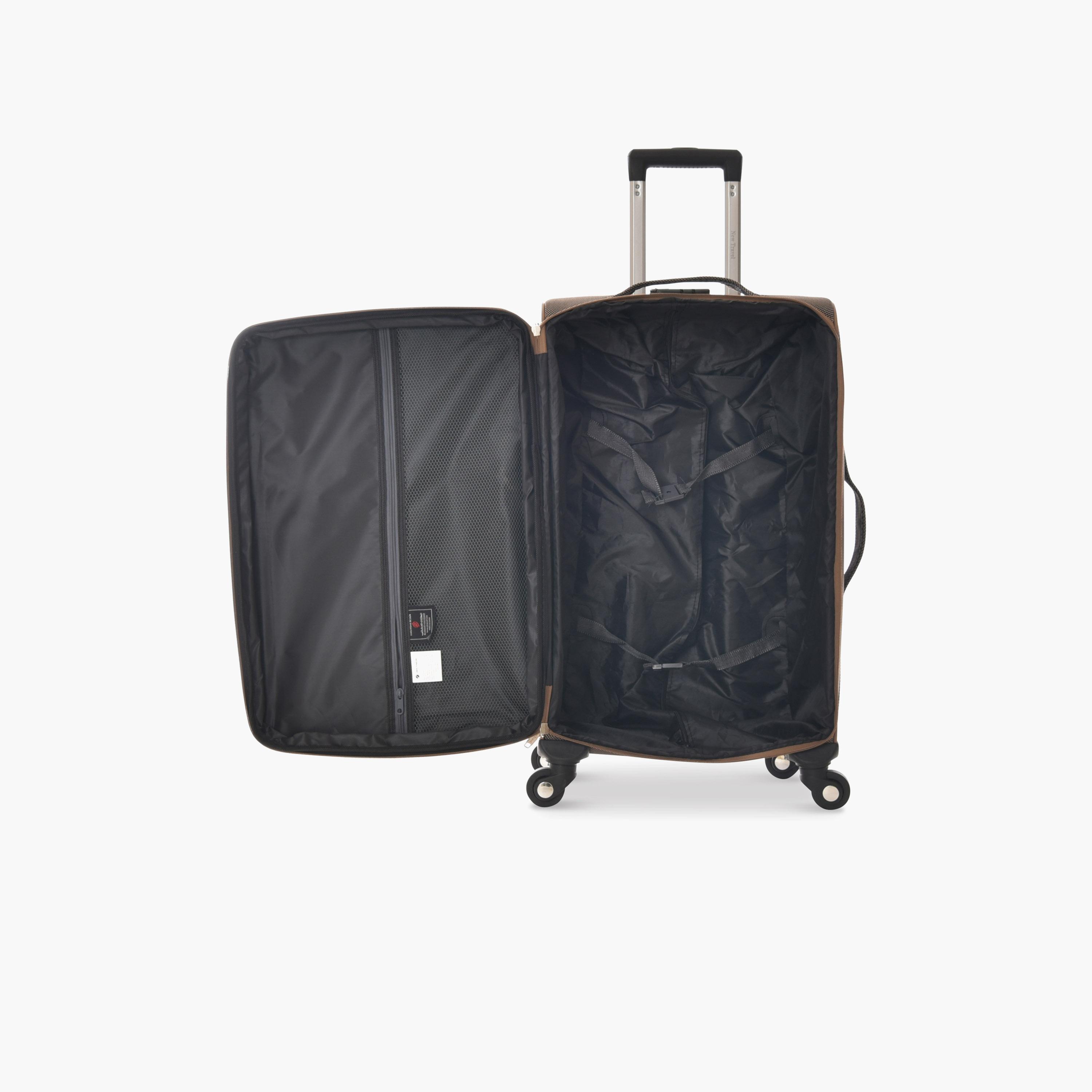 New Travel Set of 4 Textile Soft-Sided 4-Wheeler Spinner Trolley Bags with Combination Lock-travel-luggagesandbags-luggage-image-3