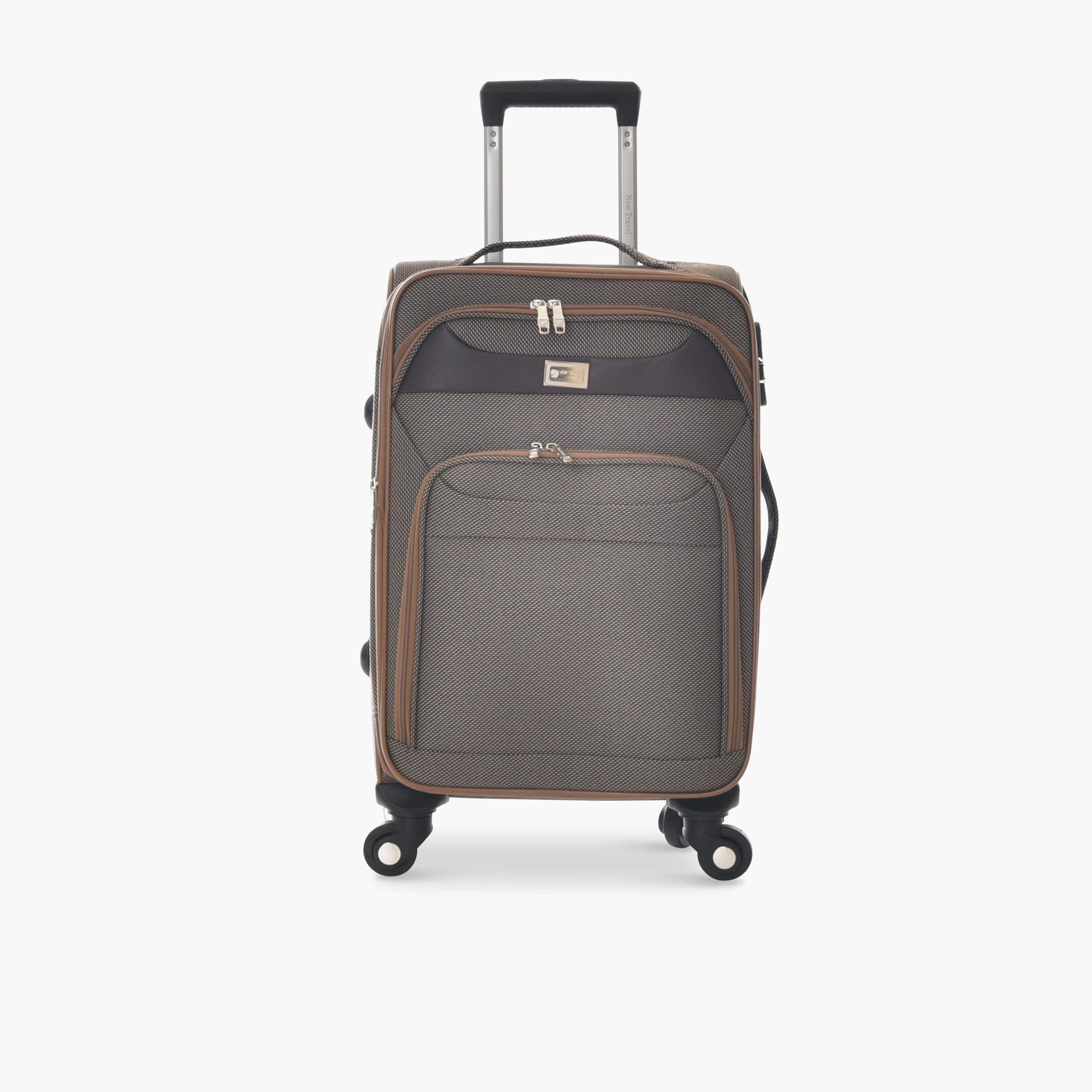 New Travel Set of 4 Textile Soft-Sided 4-Wheeler Spinner Trolley Bags with Combination Lock-travel-luggagesandbags-luggage-image-4