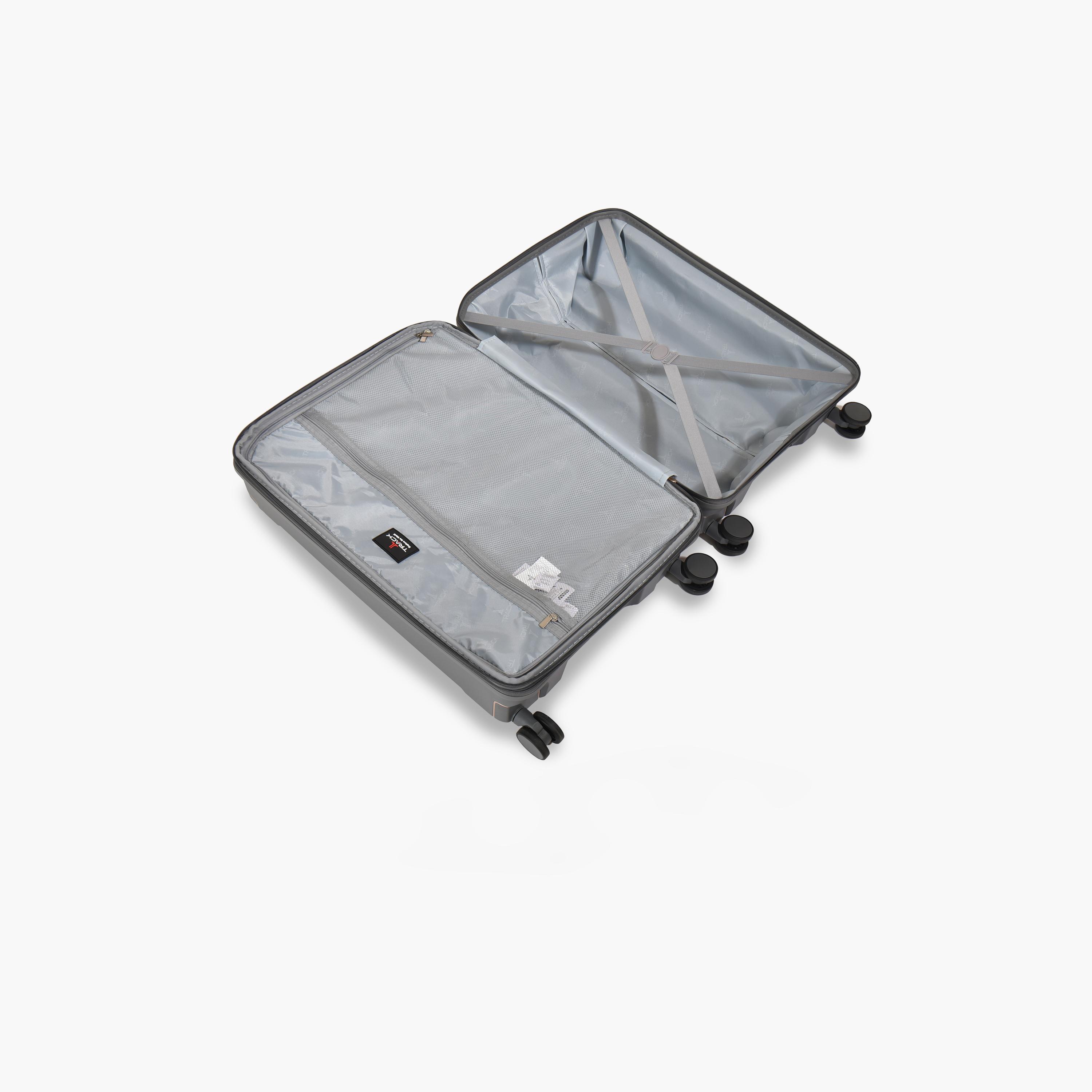 Track Set of 3 Polypropylene Hard-Sided 4-Wheeler Spinner Trolley Bags with Combination Lock-travel-luggagesandbags-luggage-image-3