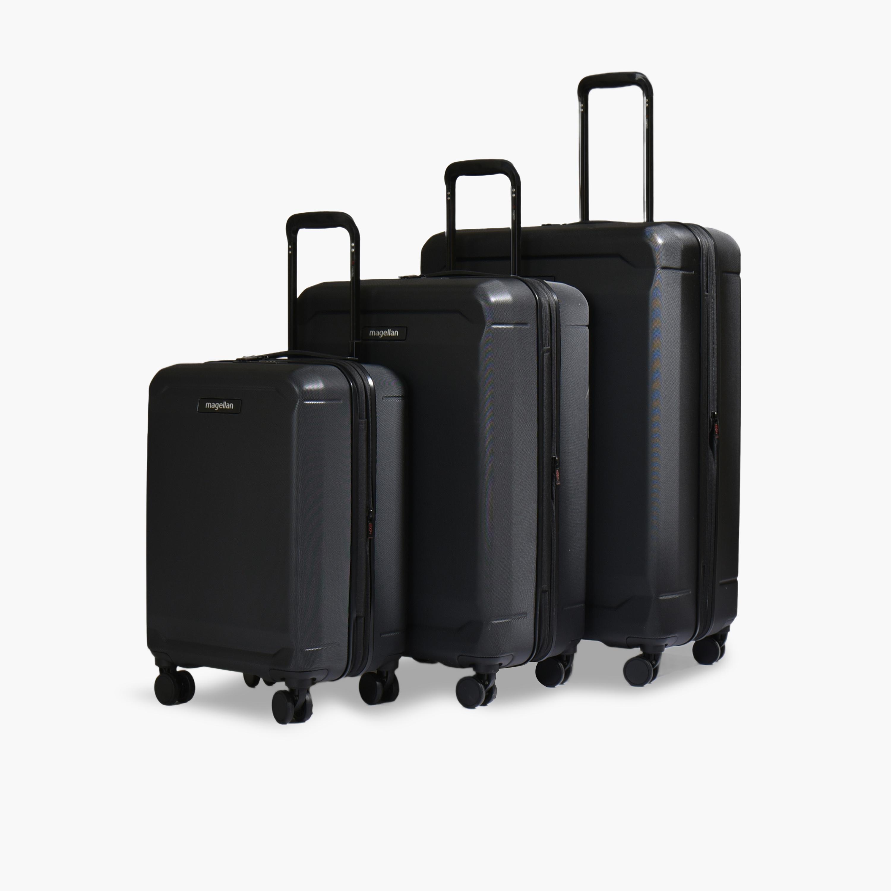 Magellan Set of 3 Polycarbonate with ABS Hard-Sided 4-Wheeler Spinner Trolley Bags with TSA Lock-travel-luggagesandbags-luggage-image-1
