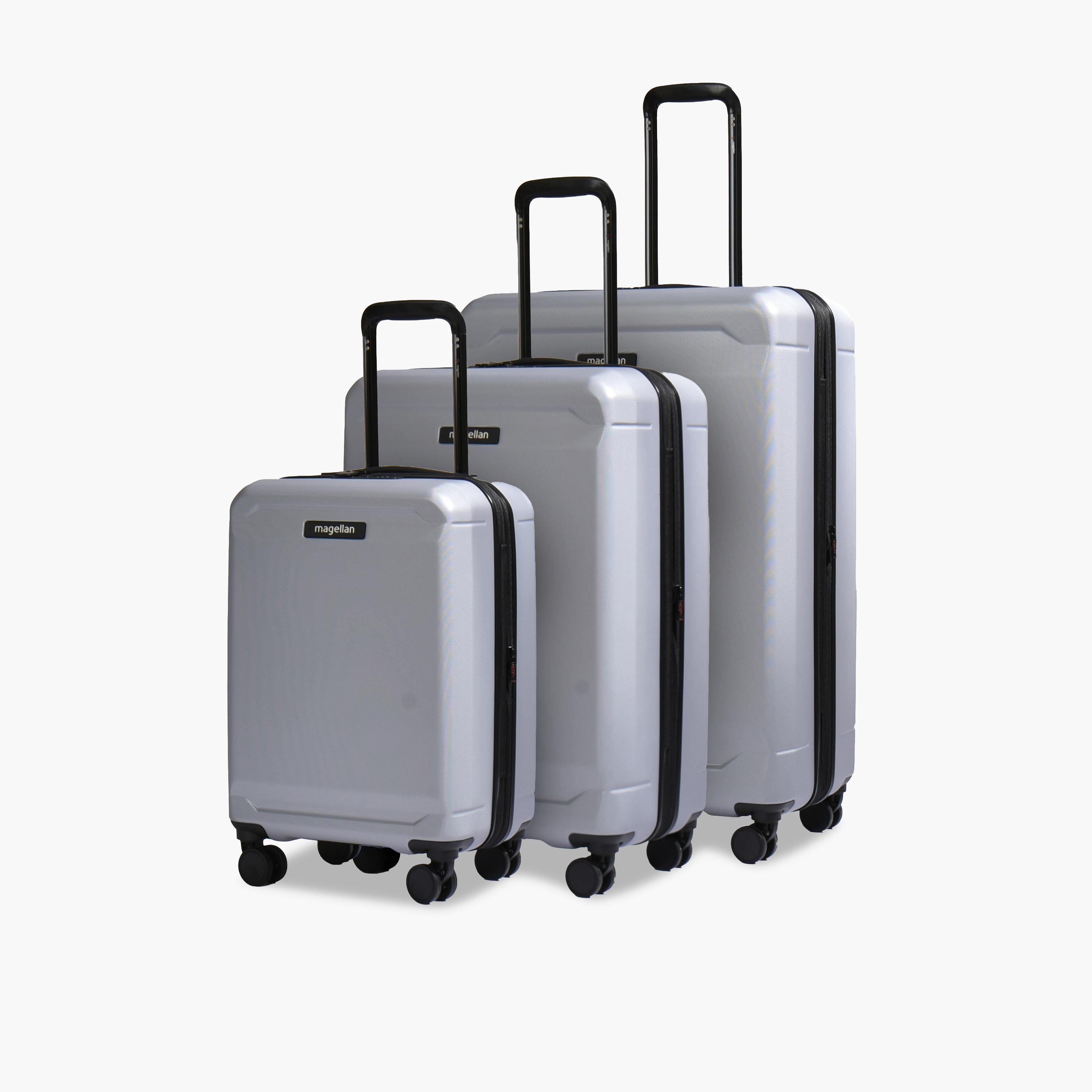 Magellan Set of 3 Polycarbonate with ABS Hard-Sided 4-Wheeler Spinner Trolley Bags with TSA Lock-travel-luggagesandbags-luggage-image-1
