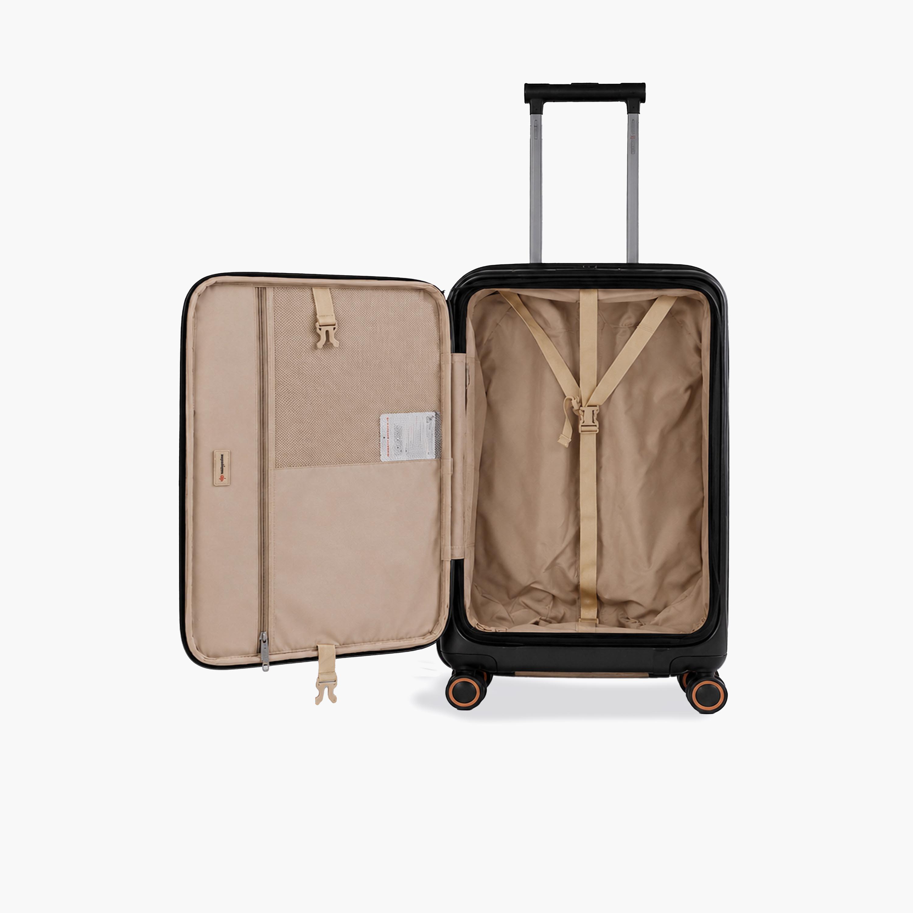 Magellan Set of 3 Polycarbonate with ABS Soft-Sided 4-Wheeler Spinner Trolley Bags with TSA Lock-travel-luggagesandbags-luggage-image-3