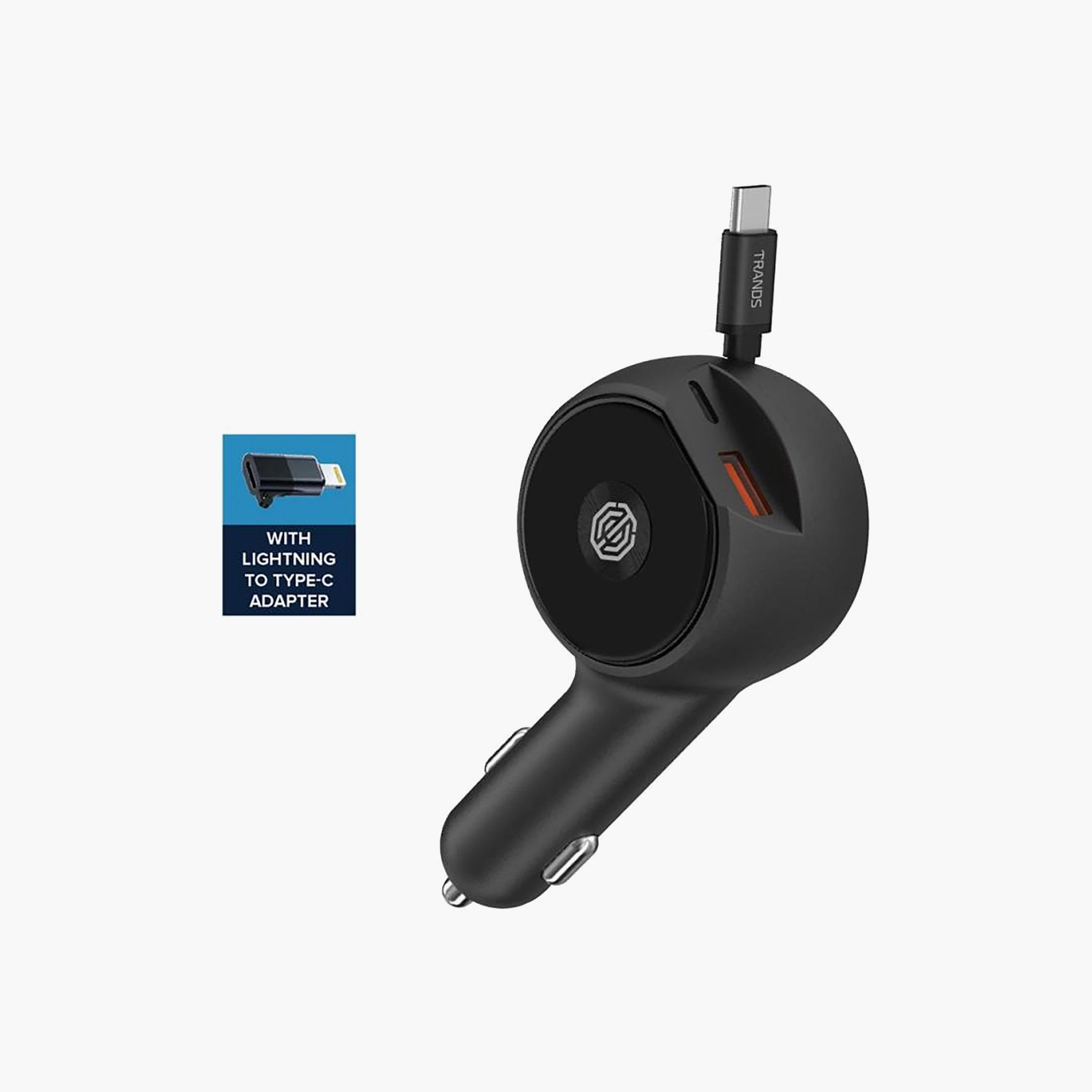 Trands Car Charger Built-In Type-C Cable 65W | TR-AD5243-electronics-accessories-mobileaccesories-image-3