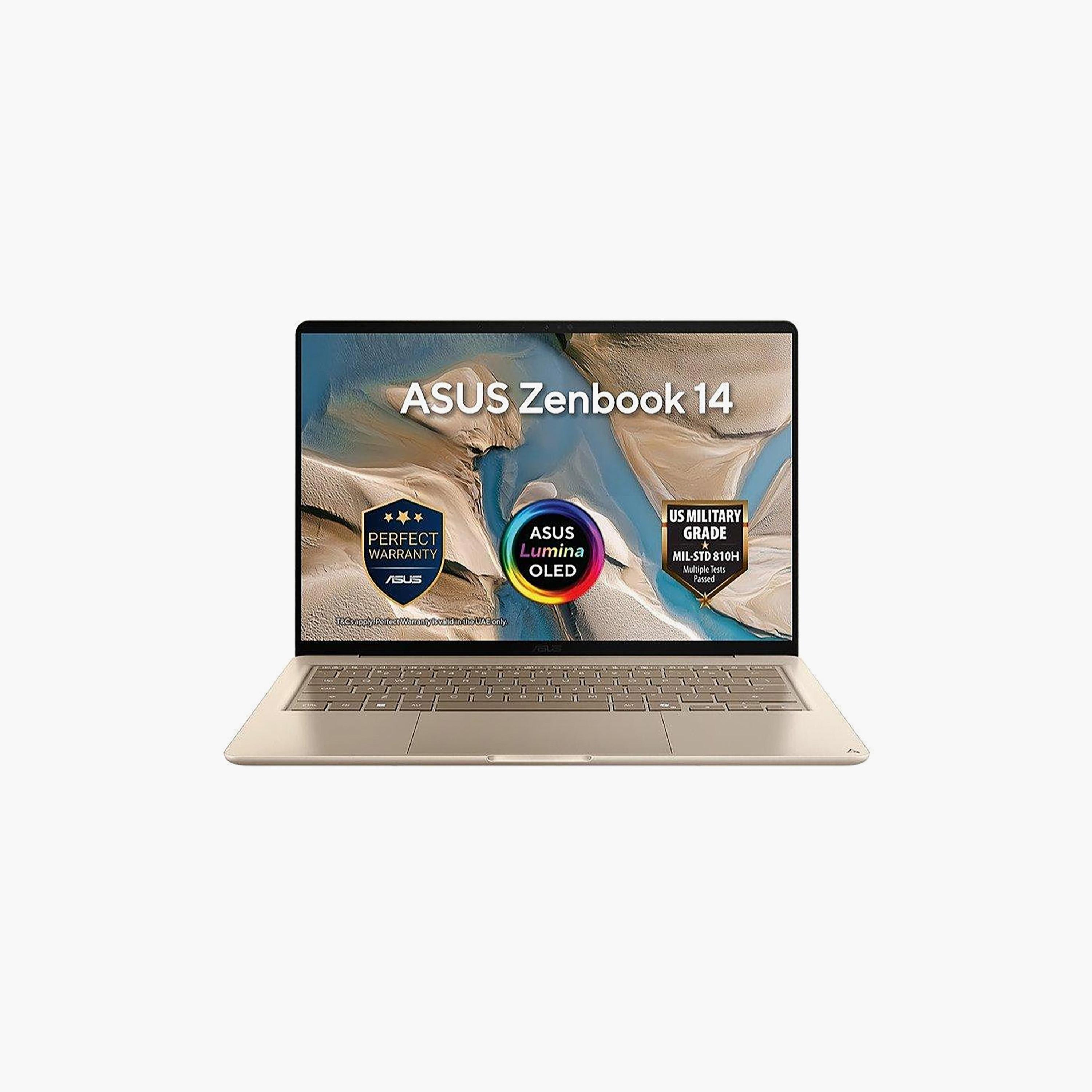 Asus Zenbook 14 Ryzen AI 7 24GB LPDDR5X 512GB SSD Windows 11 Home Zabriskie Beige | UX3480KA-U1011W-PROMO_EMAX_AE_ENBD_131026-image-1