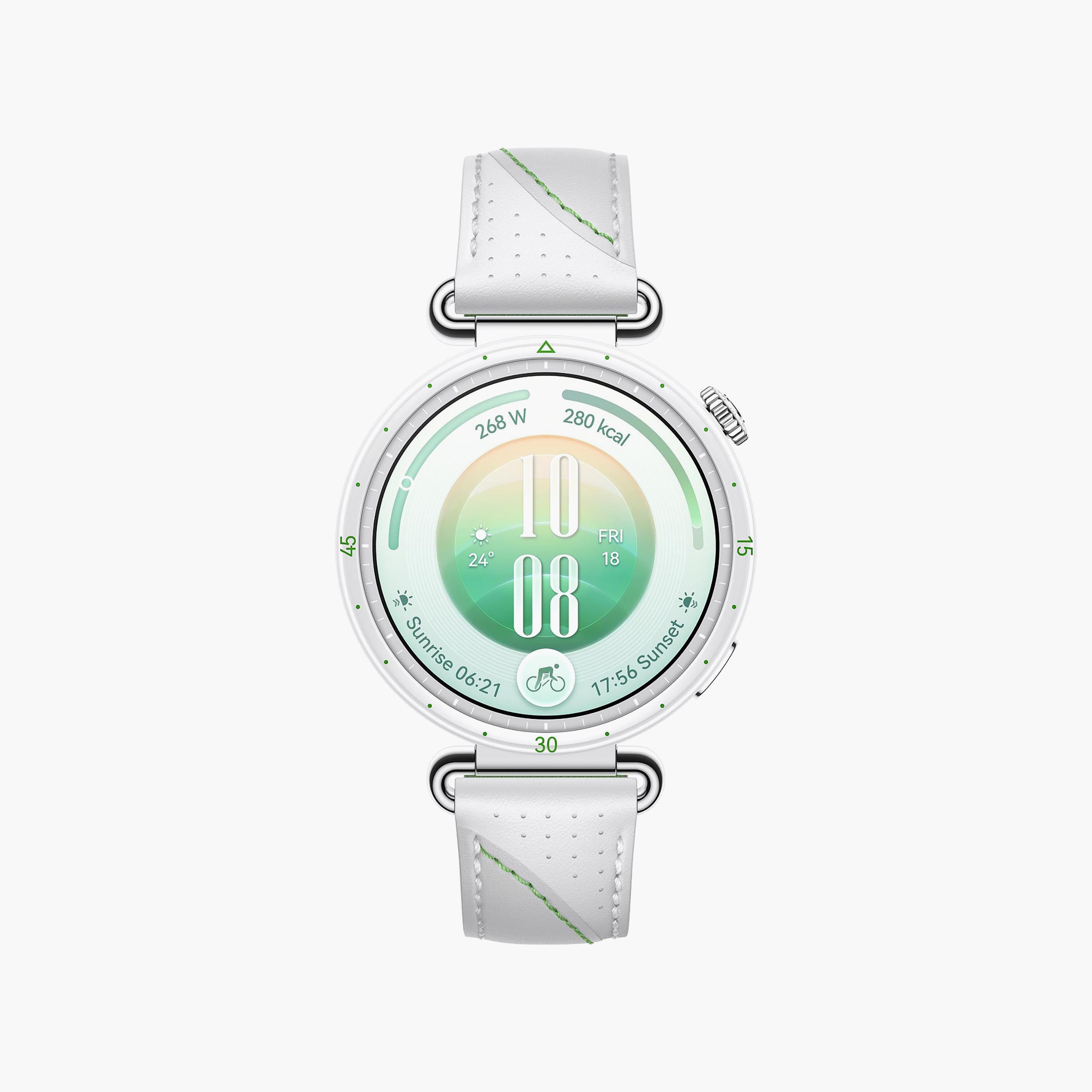 Huawei GT7 Konsu White White and Green Composite Leather 41MM with Strap | HUW-BD-GT7-KON-WHT+STRAP-men-watchesandjewellery-watches-image-1