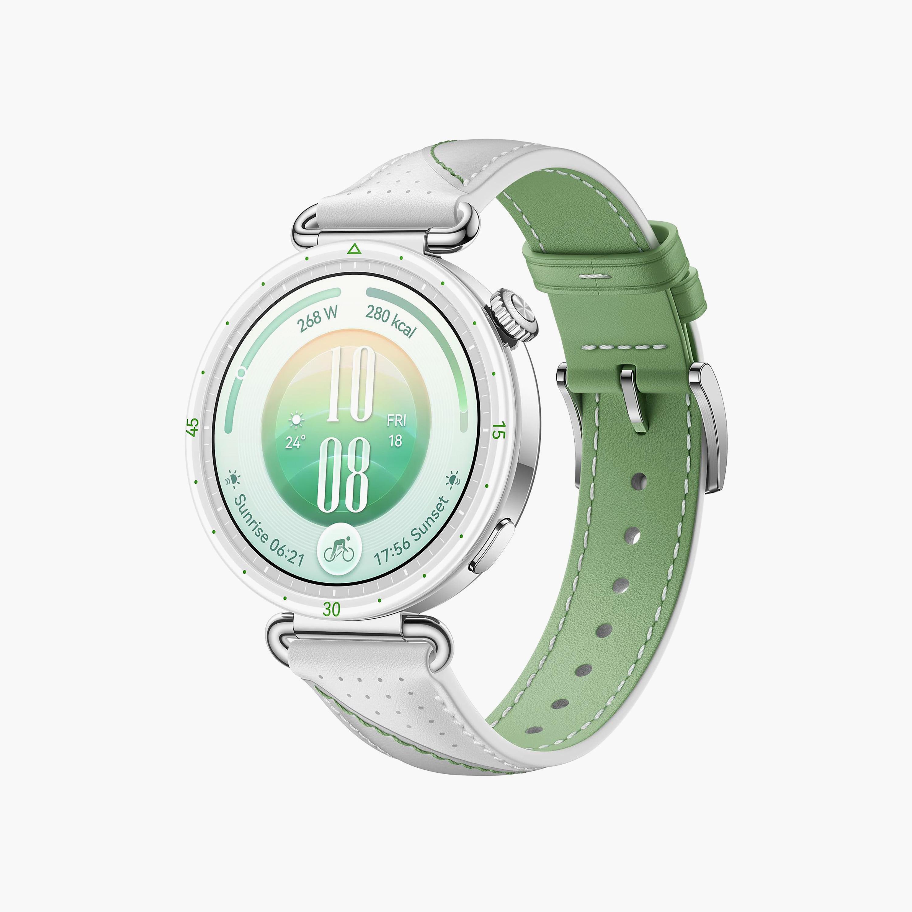 Huawei GT7 Konsu White White and Green Composite Leather 41MM with Strap | HUW-BD-GT7-KON-WHT+STRAP-men-watchesandjewellery-watches-image-4