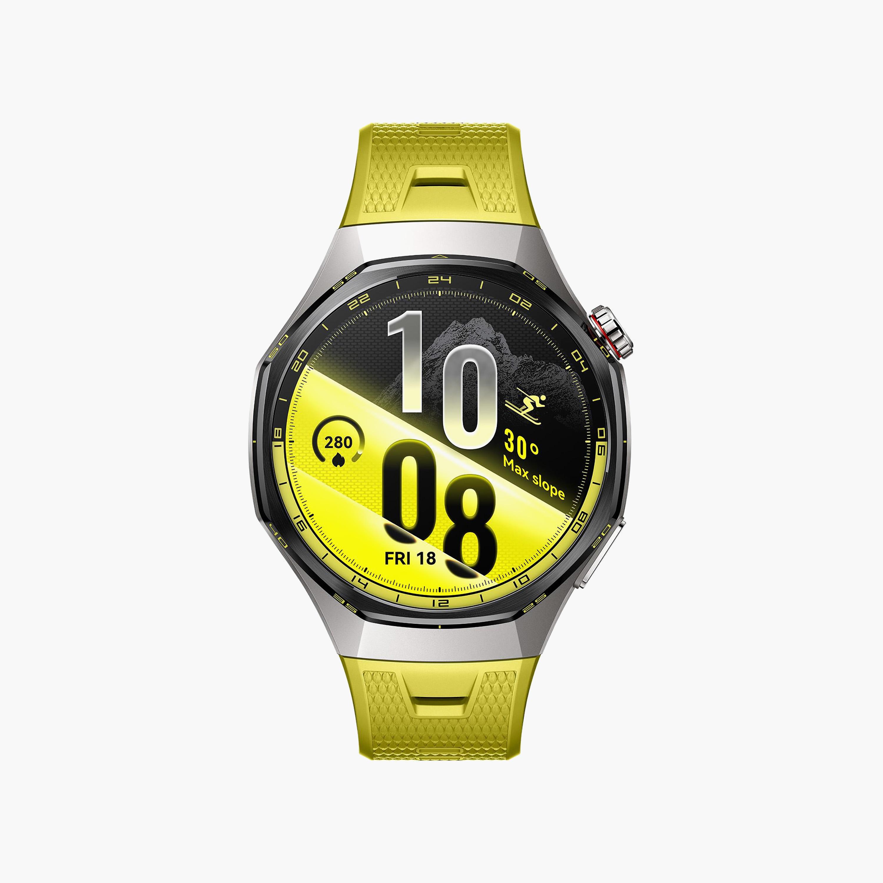 ساعة ذكية GT7 Pro أتوم أصفر إيزي كروس فلورو إيلاستومر 46MM مع سوار من هواوي-men-watchesandjewellery-watches-image-1