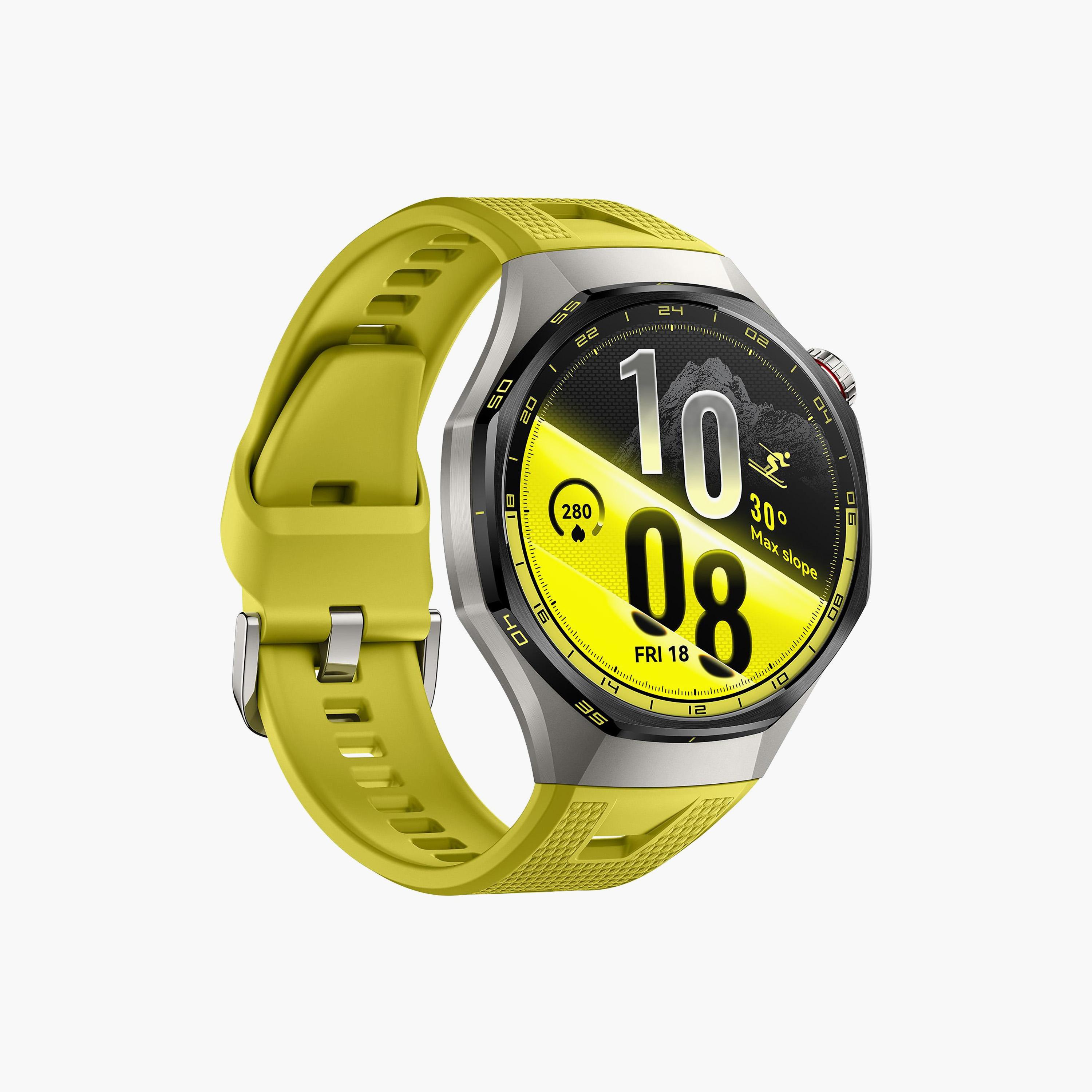 ساعة ذكية GT7 Pro أتوم أصفر إيزي كروس فلورو إيلاستومر 46MM مع سوار من هواوي-men-watchesandjewellery-watches-image-2